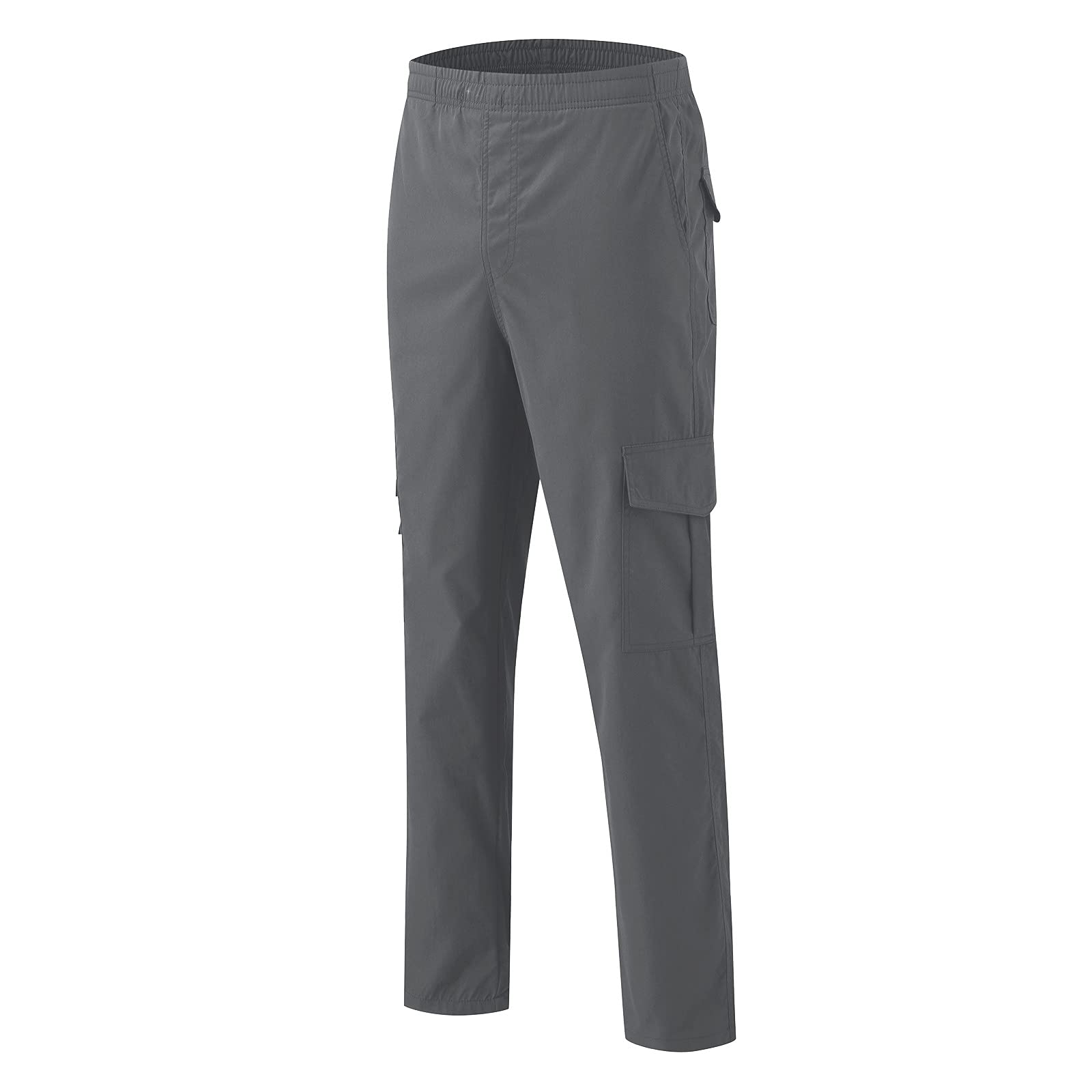 Men's Outdoor Hiking Ripstop Cargo Pants - Durable Multi-Pocket Work Utility Trousers with Straight Leg & Open Bottom Design for Camping, Hiking & Outdoor Adventures