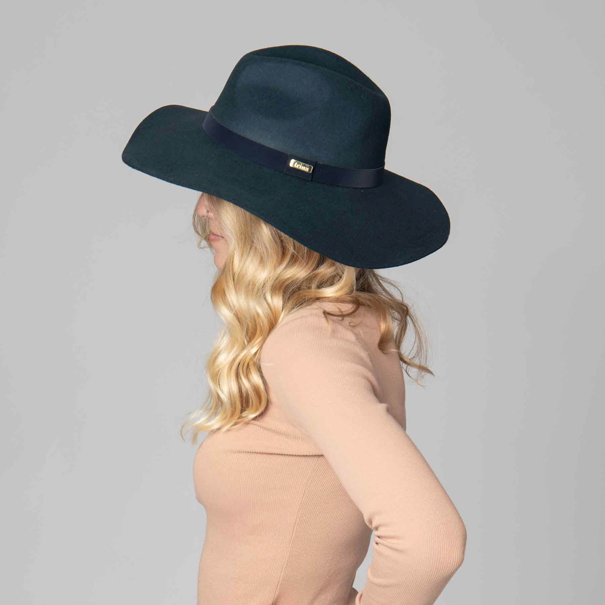 Trina Turk Felix Packable Fedora Hat (TTT1013) - Lightweight Travel Hat for Women, Sun Protection & Fashion Accessory for Beach, Vacation & Outdoor Activities