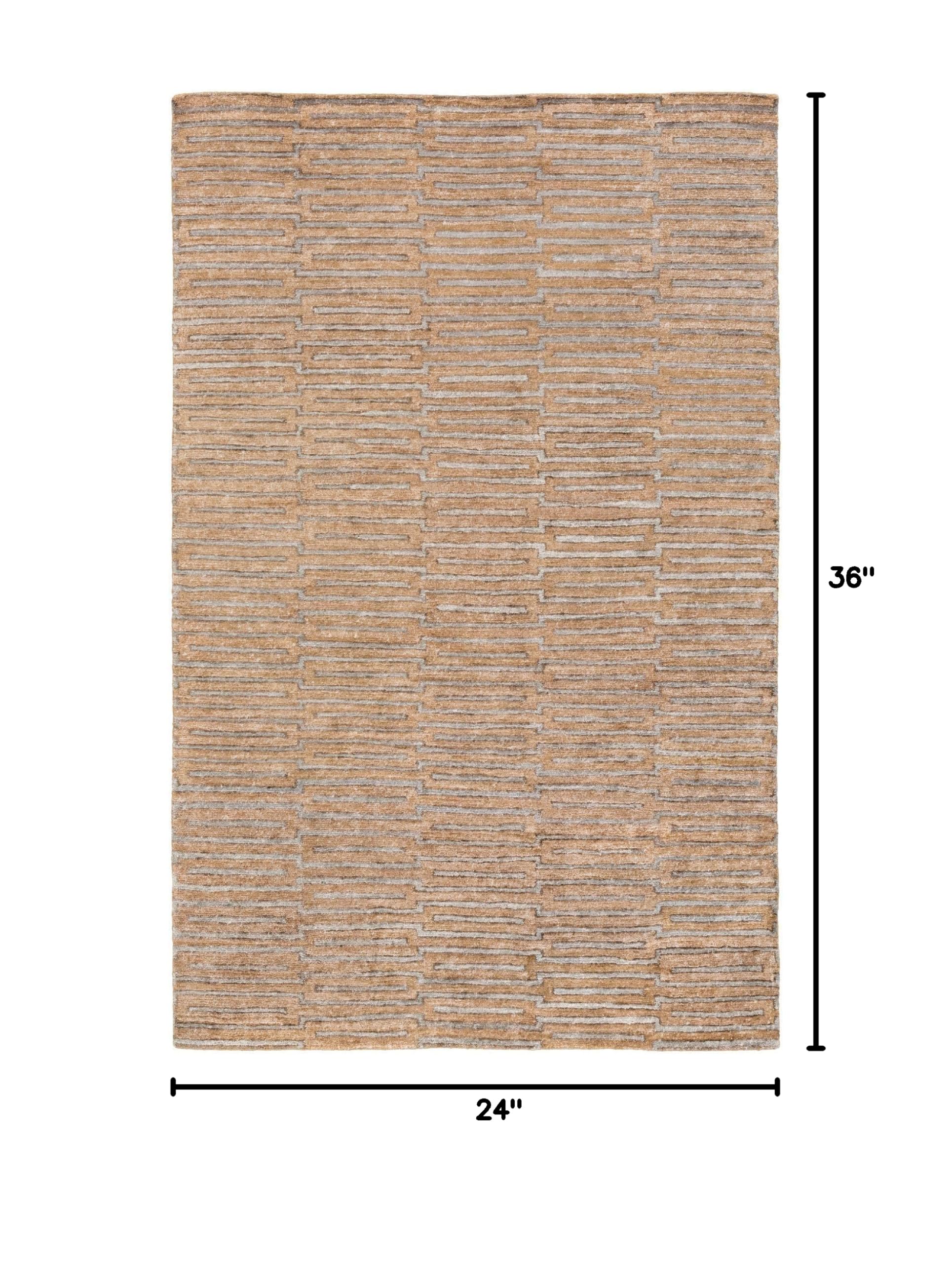 Mark&Day Modern Brown Area Rug 2x3 - Soft Grey Brown Carpet for Living Room, Bedroom, Kitchen - Non-Slip & Easy to Clean - Perfect for Home Decor, Office, and Dorm Rooms (2' x 3')