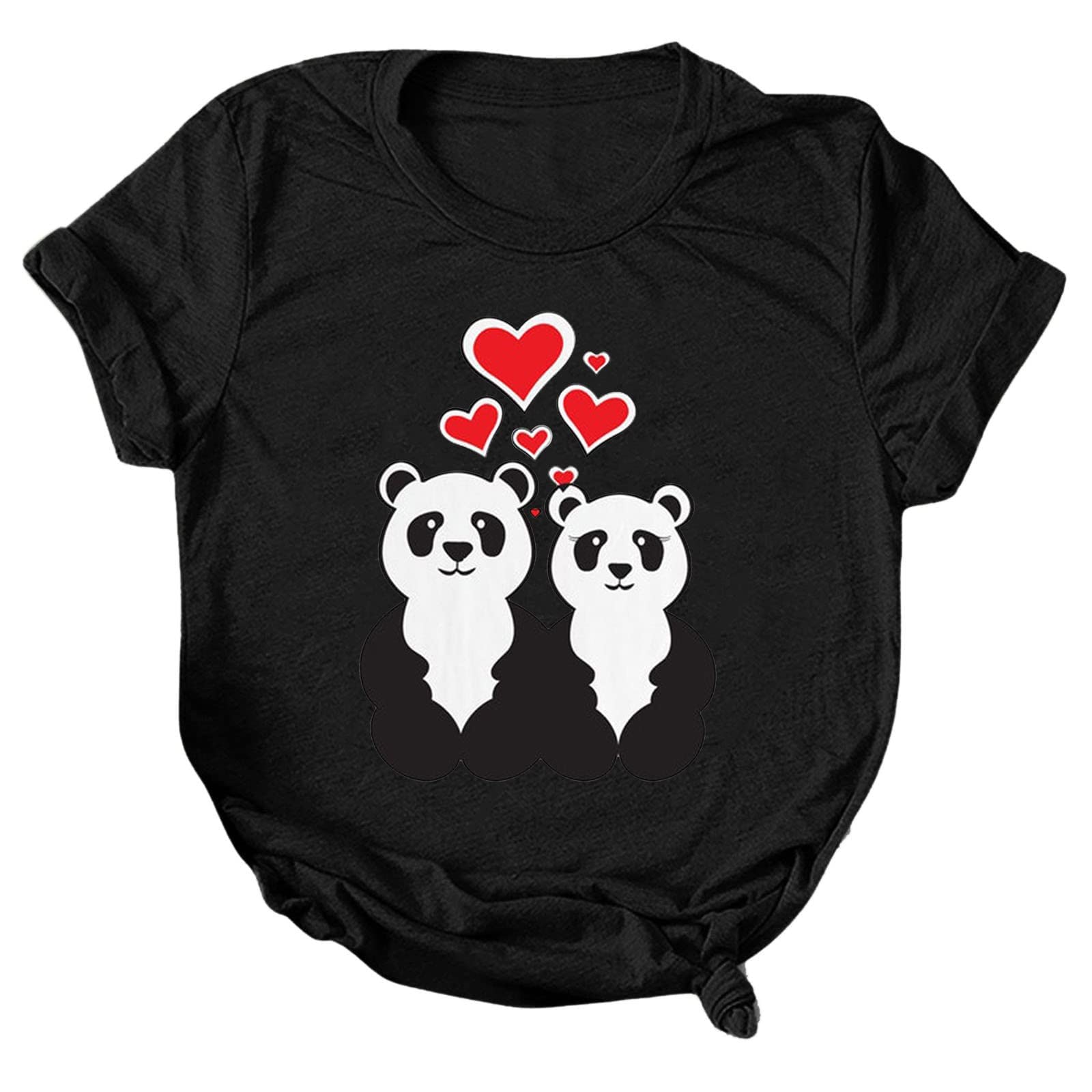 Women's 2022 Summer Animal Print Short Sleeve Graphic Tee - Casual Loose Crewneck T-Shirt & Blouse for Beach, Vacation, and Everyday Wear