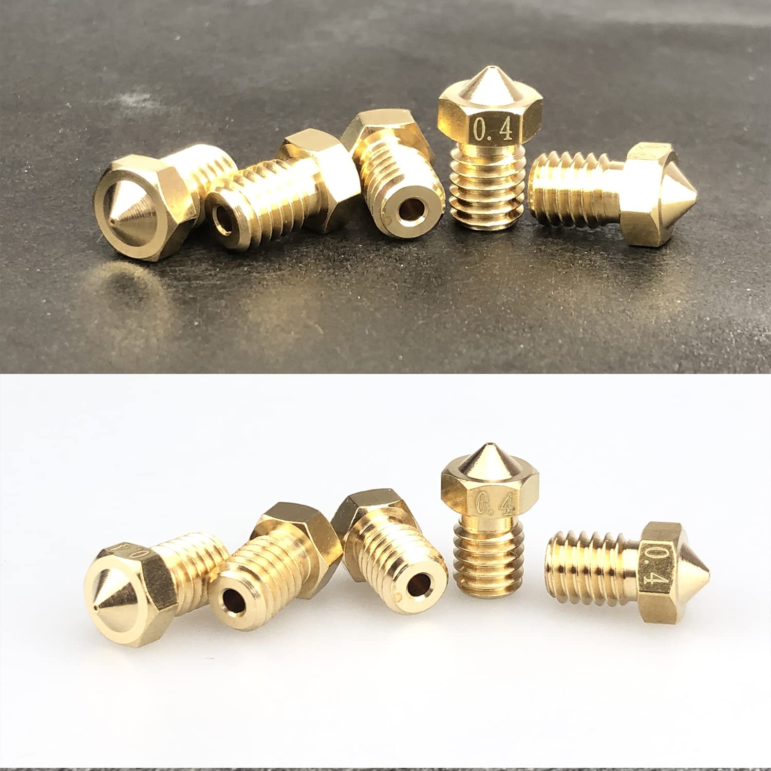 25-Piece Brass 3D Printer Nozzles Kit for V5-V6 Extruders | 1.75mm Compatible with PLA ABS Filament | Works with Prusa i3 MK3/MK3S, Anet A8 | Includes DIY Tools & 10-Grid Storage Box | Perfect for Home 3D Printing, Prototyping & Maker Projects