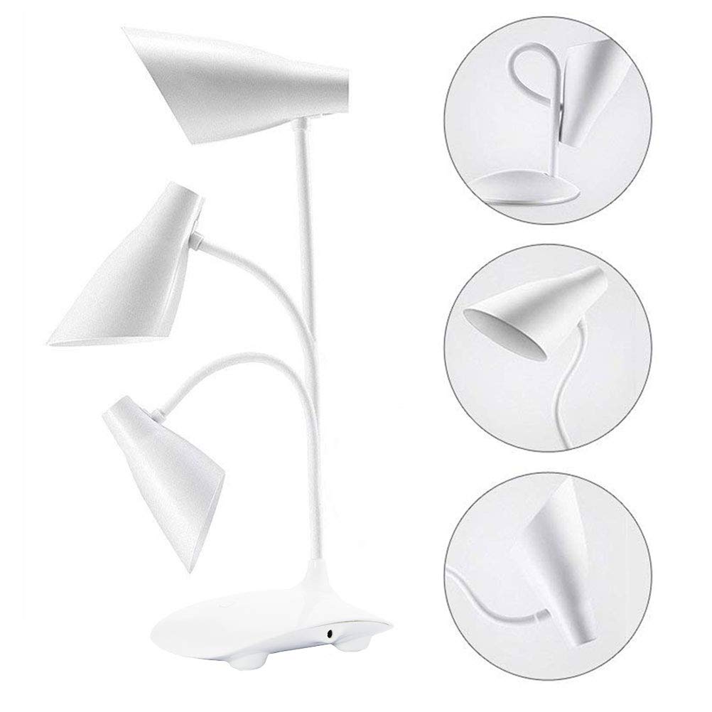 Uonlytech Rechargeable Cordless LED Table Lamp - Dimmable Touch Control, Flexible Gooseneck, 3 Brightness Levels - Perfect for Bedside, Office, Reading & Nightstand Use