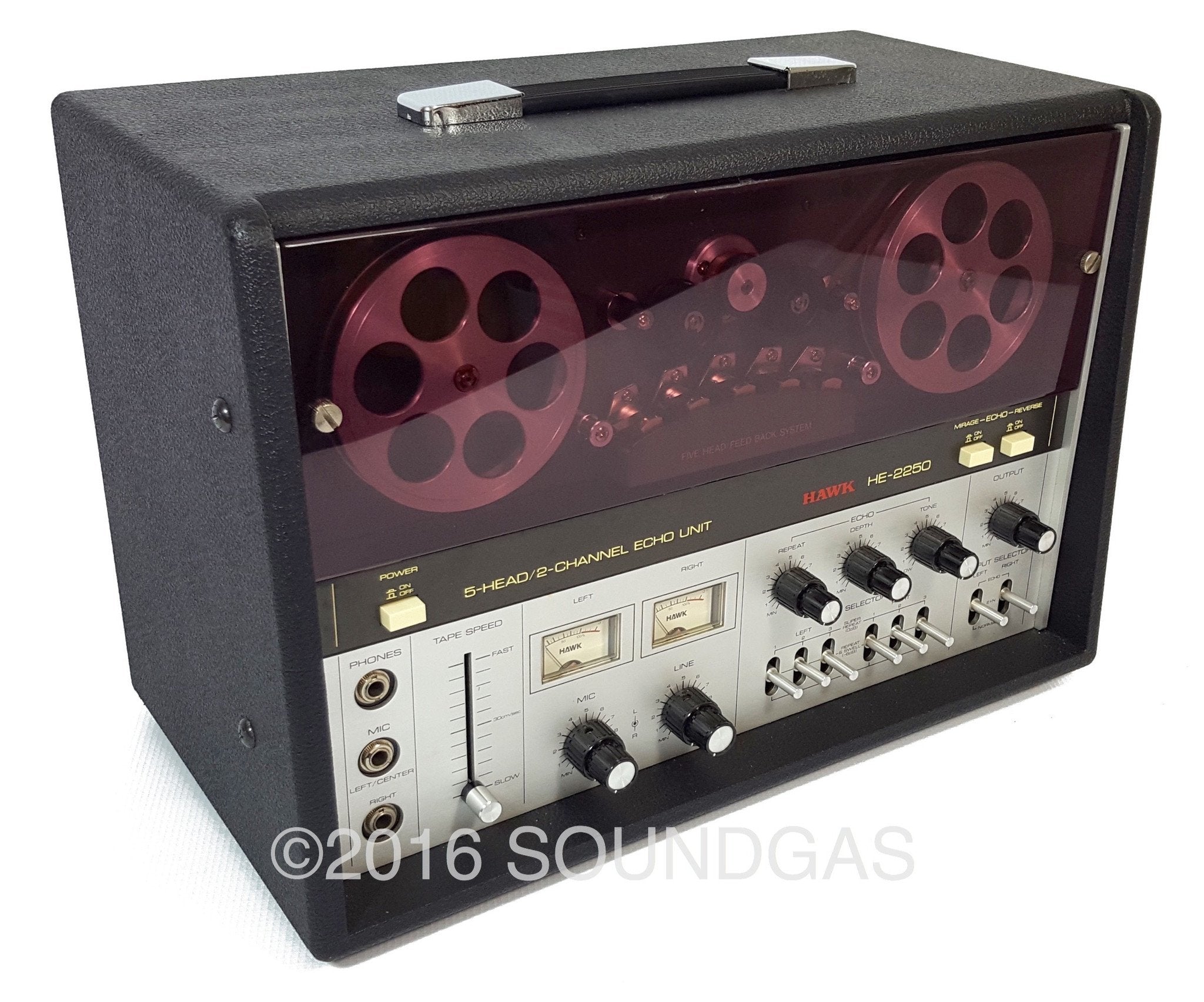 Hawk HE 2250 Professional 5-Head 2-Channel Karaoke Echo Machine - Perfect for Home Singing, Parties & Live Performances