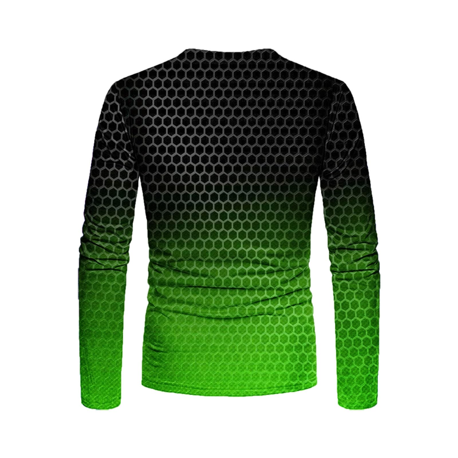 3D Geometry Print Men's Long Sleeve Graphic T-Shirt - Stylish Fall Streetwear Top for Casual Outings, Parties & Urban Fashion