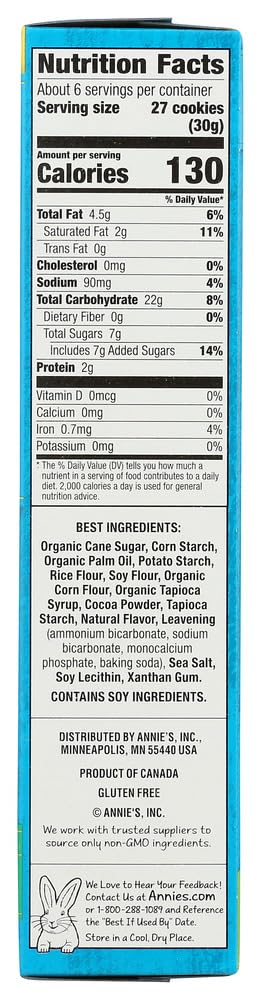 Annie's Gluten Free Cocoa & Vanilla Bunny Cookies - 12 Pack (6.75 Oz Each) - Organic Snacks for Kids Lunchbox, School, Parties & Healthy Dessert