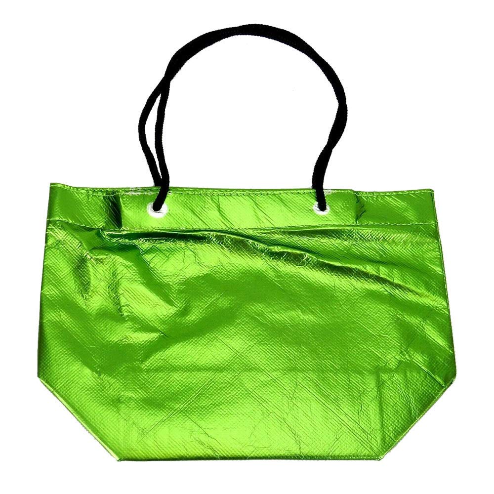 Eco-Friendly Non-Woven Reusable Tote Gift Bags for Jewelry - Durable Carry Handles - Perfect for Birthdays, Weddings, Parties & Events - Set of 5 Green Bags - Great for Gift Wrapping, Shopping & Storage