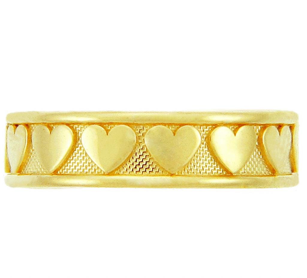 14K Yellow Gold Heart Toe Ring for Women - Dainty & Elegant Foot Jewelry - Perfect Gift for Her - Ideal for Beach, Summer Vacations, Boho Fashion, Sandals, Pedicures, Festivals & Romantic Dates - Great for Weddings, Pool Parties & Tropical Getaways