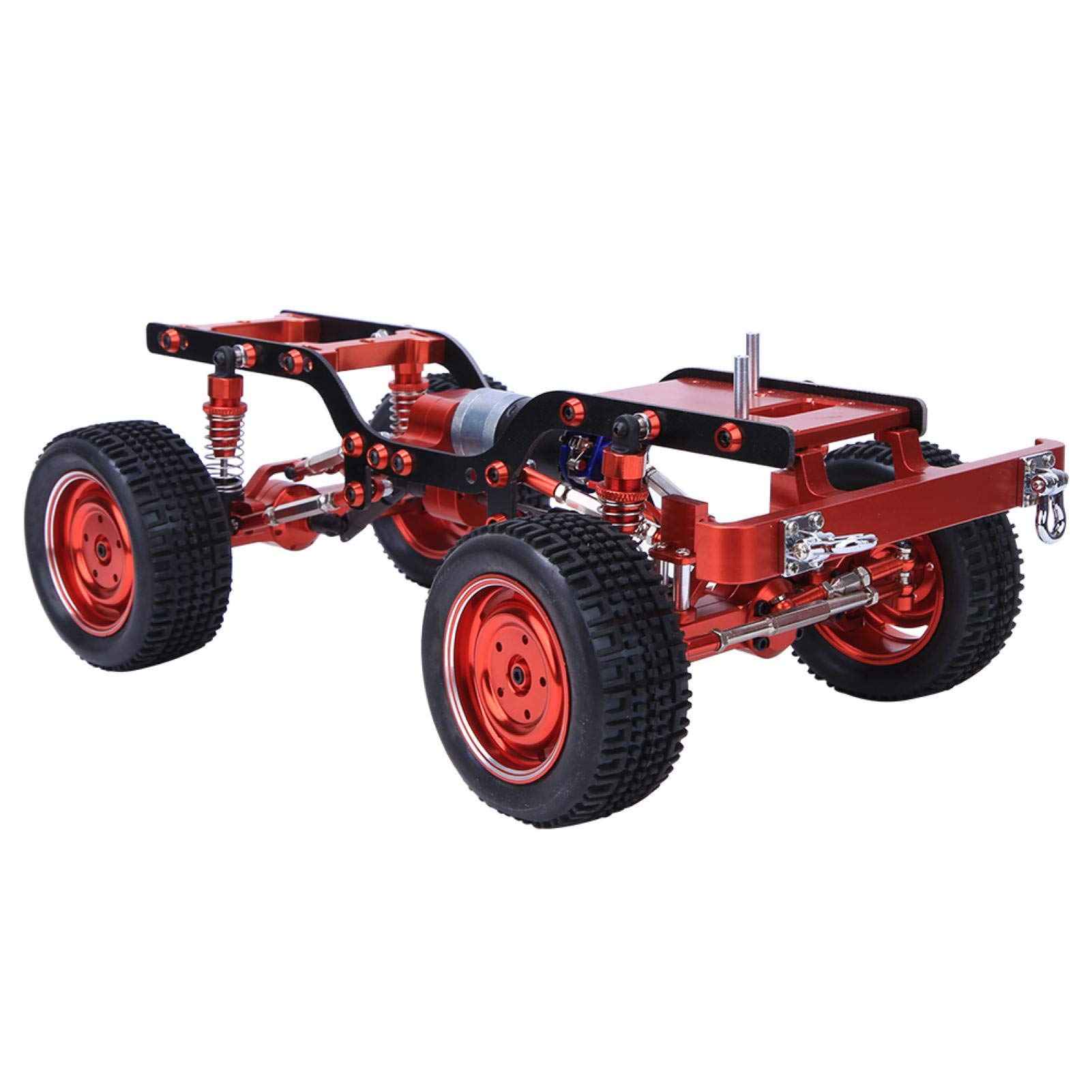 High-Performance Tomantery RC Car Metal Frame - Durable Red MN-90R Chassis for RC Vehicles | Ideal for Off-Road Racing & DIY RC Car Upgrades