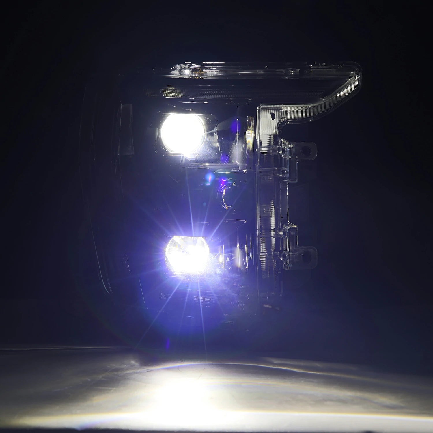 21-23 Ford F150 & F150 Raptor LUXX Series LED Projector Headlights - Alpha Black - Upgrade Your Truck's Lighting for Night Driving & Off-Road Adventures
