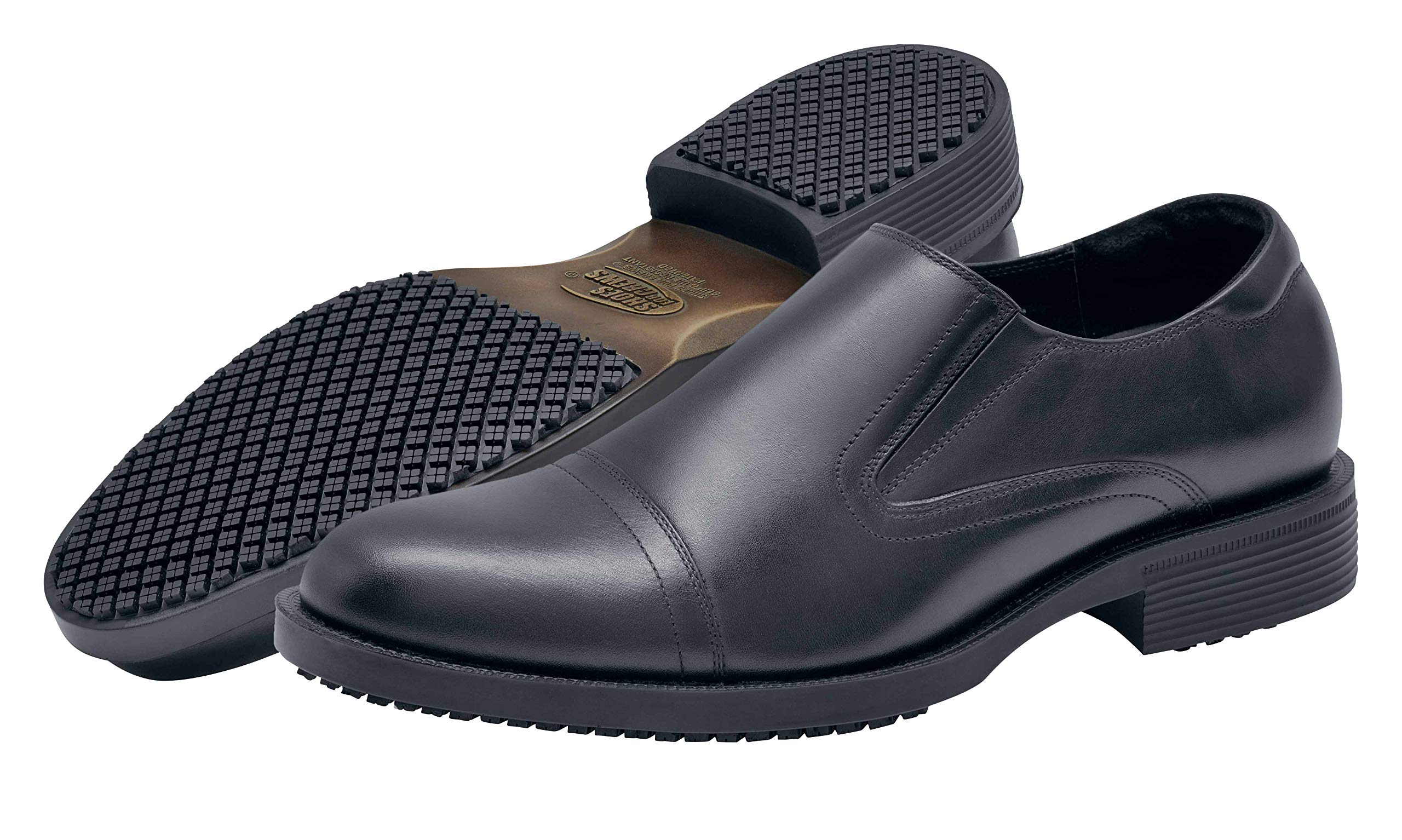 Non-Slip Work Shoes for Crews - Black Slip-Resistant Safety Shoes for Restaurant, Kitchen & Industrial Workers - Comfortable & Durable Work Footwear