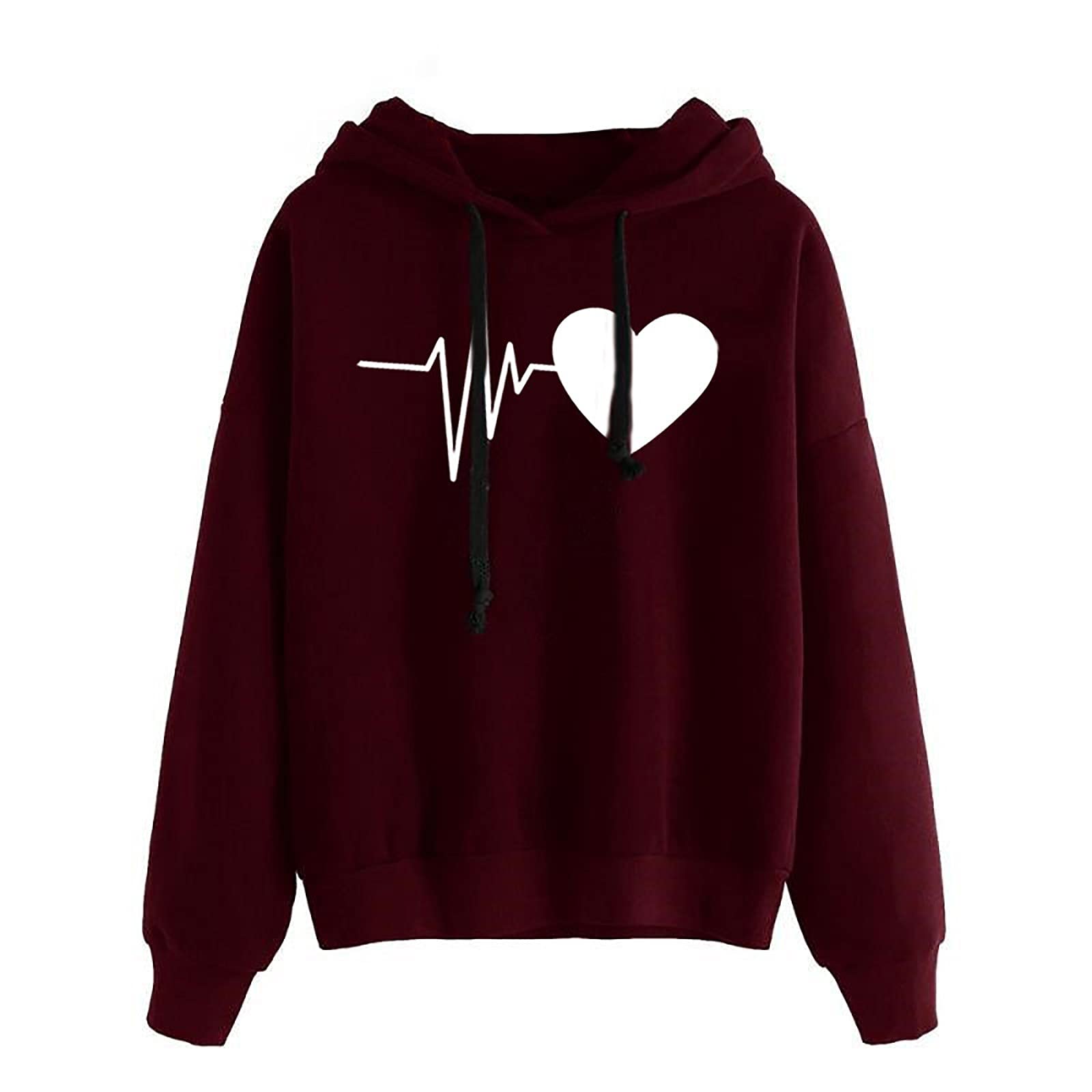 Women's Casual Printed Hooded Sweatshirt & Sweatpants Set - Long Sleeve Comfortable Loungewear for Home, Gym, and Everyday Wear