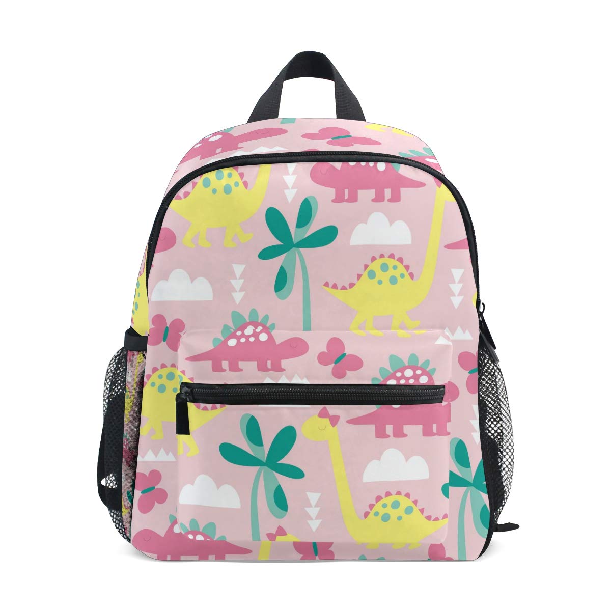 OREZI Cute Kids Dinosaur Backpack - Pink Cartoon Dinosaur Pattern School Bag for Toddlers, Preschool & Travel | Perfect for Daycare, Kindergarten & Outdoor Adventures