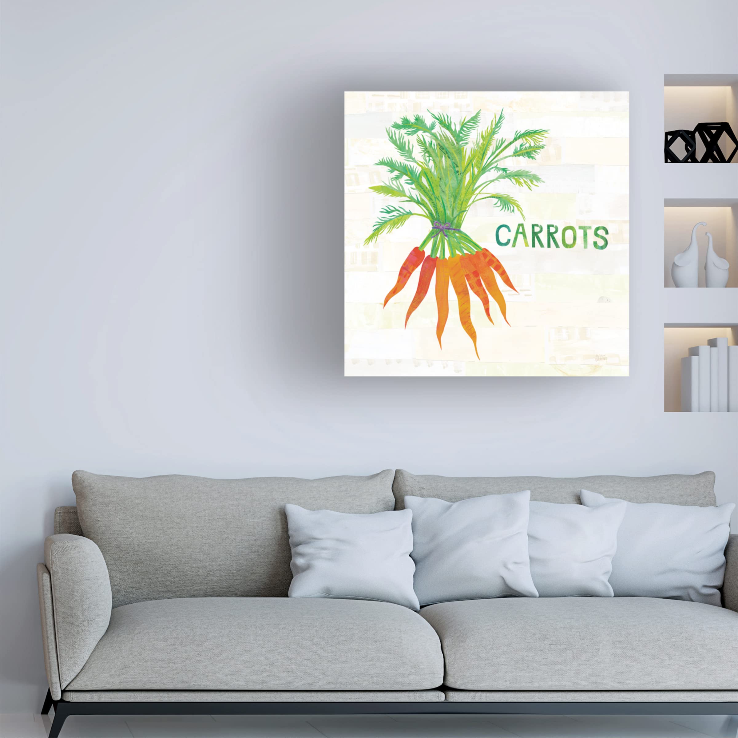 Trademark Fine Art 'Kitchen Garden IV' Canvas Wall Art Print by Melissa Averinos - Perfect for Kitchen Decor, Dining Room & Farmhouse Style Home