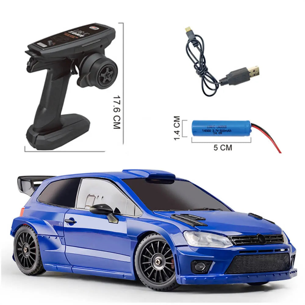 LDRC 2801 1:28 Scale RC Drift Car RTR 4WD Remote Control Racing Car with LED Lights - Full Proportional On Road Racing for Adults & Kids - Perfect for Indoor Drifting, Backyard Racing & RC Car Enthusiasts
