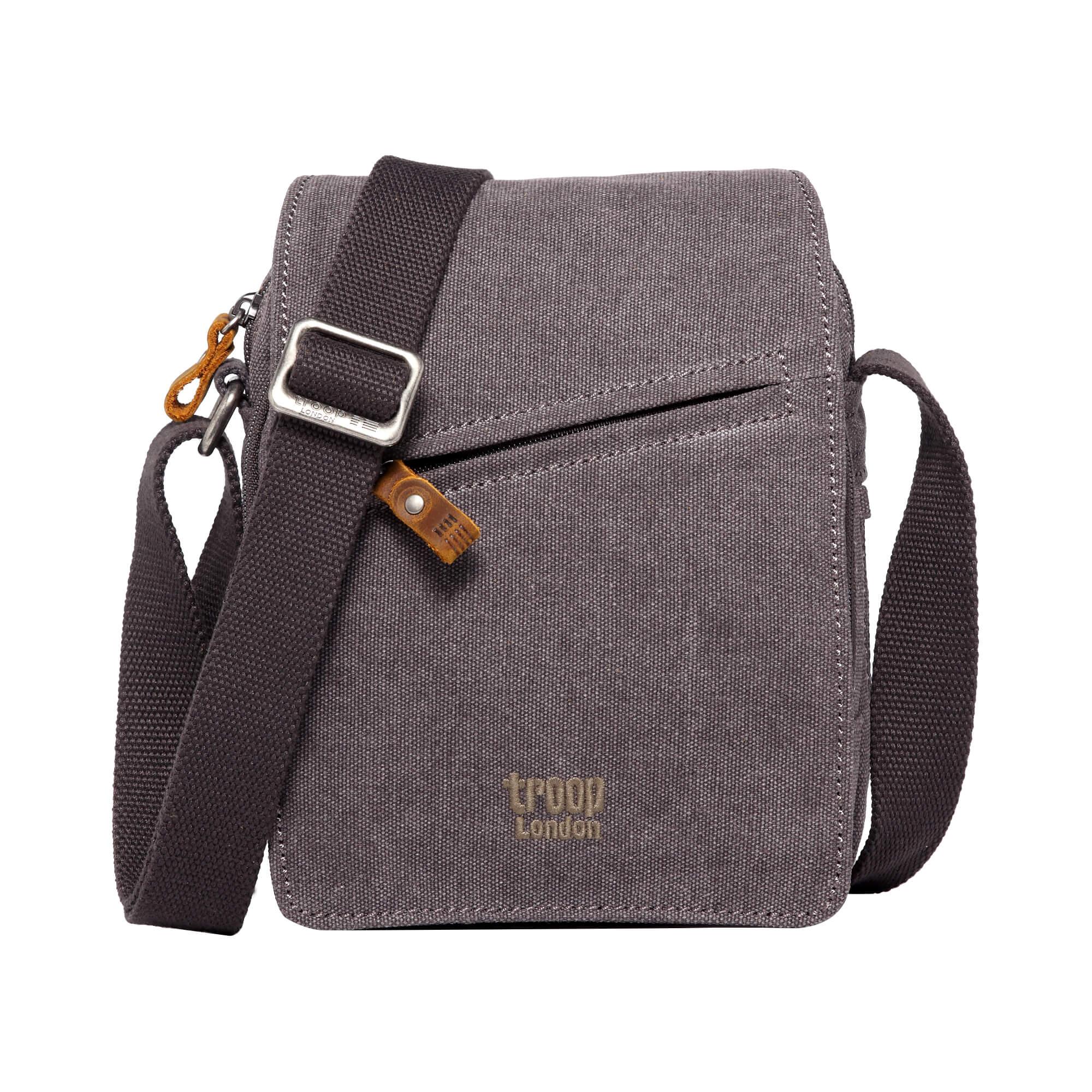 TRP0239 Troop London Classic Canvas Crossbody Bag - Stylish & Durable for Travel, Work & Everyday Use