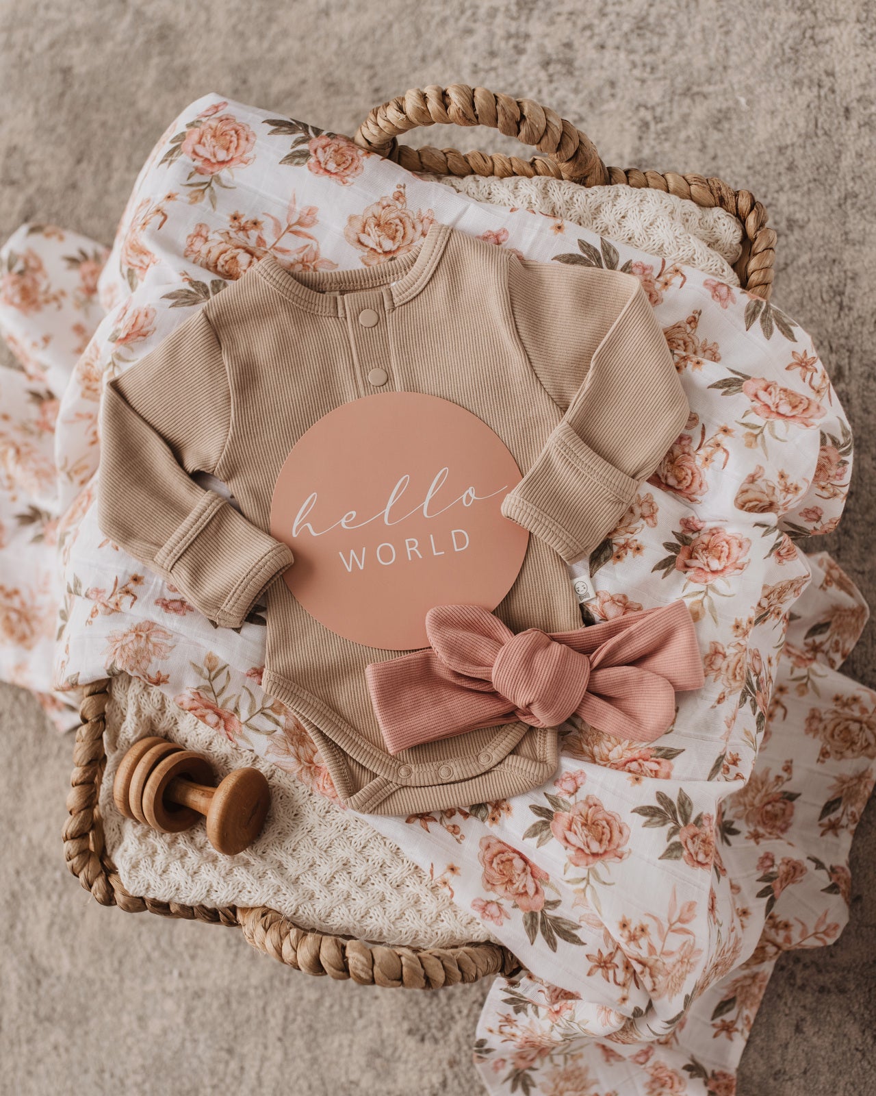 Organic Ribbed Long Sleeve Bodysuit for Women - Soft & Comfortable Snuggle Hunny Baby Outfit - Perfect for Newborns, Infants & Toddlers - Ideal for Playtime, Family Photos & Everyday Wear