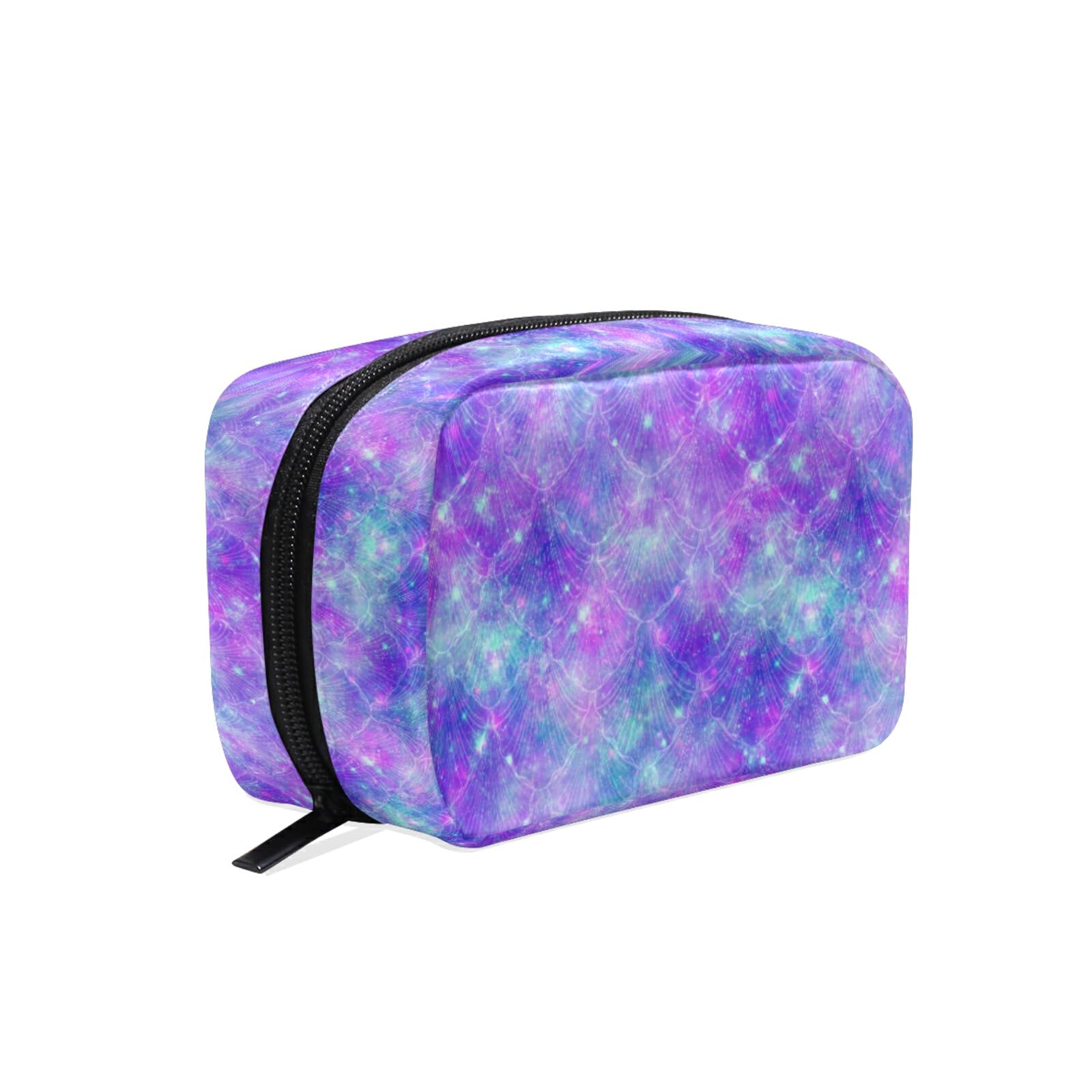 Mermaid Fantasy Cosmetic Bag for Women & Girls - Small Travel Makeup Organizer with Multiple Compartments - Perfect for Toiletries, Cosmetics & Jewelry Storage on Vacation, Gym or Daily Use