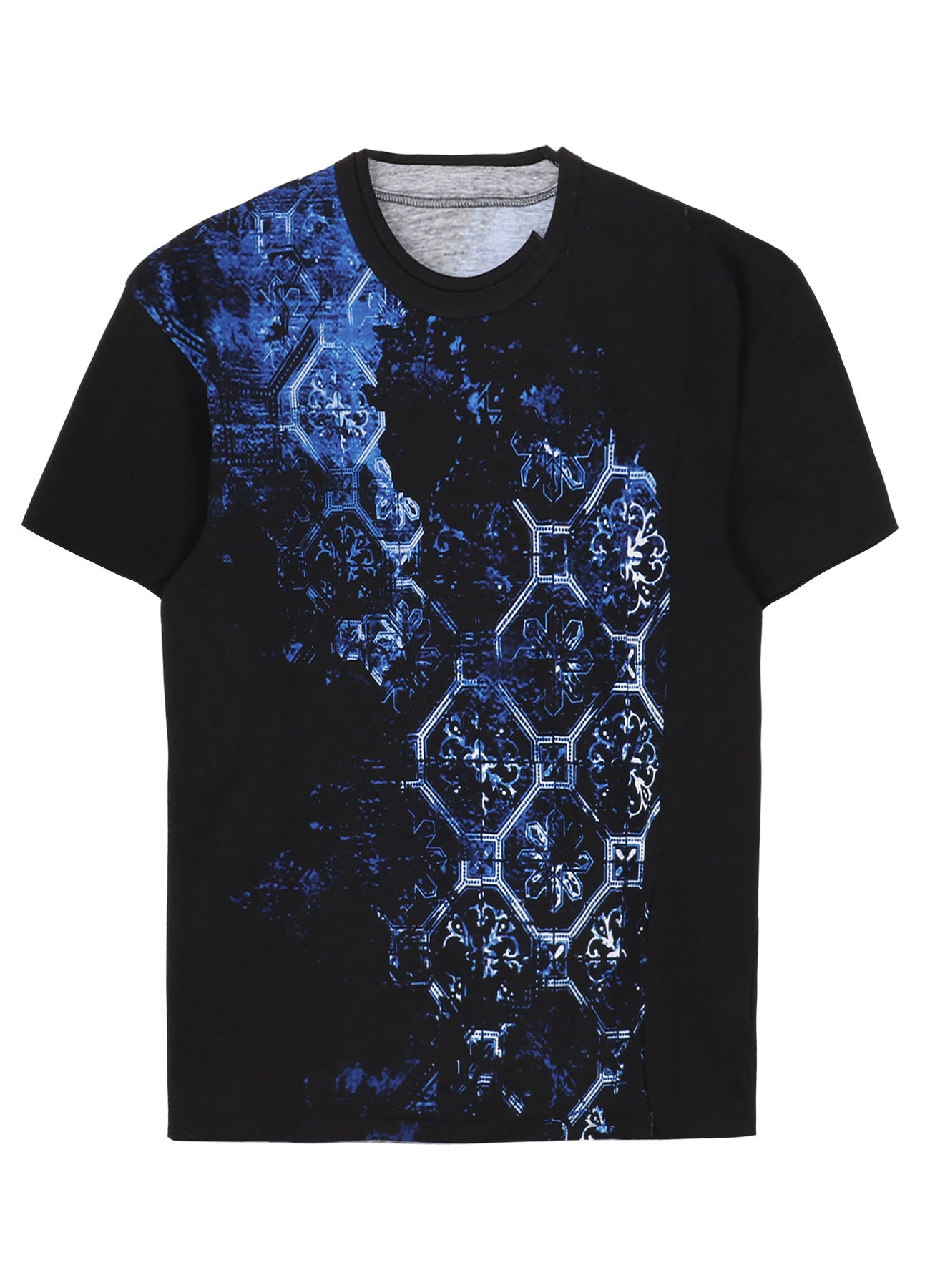 Soft Cotton Jersey Tile Pattern T-Shirt - Stylish Mix Tiered Tee for Women | Casual Wear, Layering & Everyday Outfits