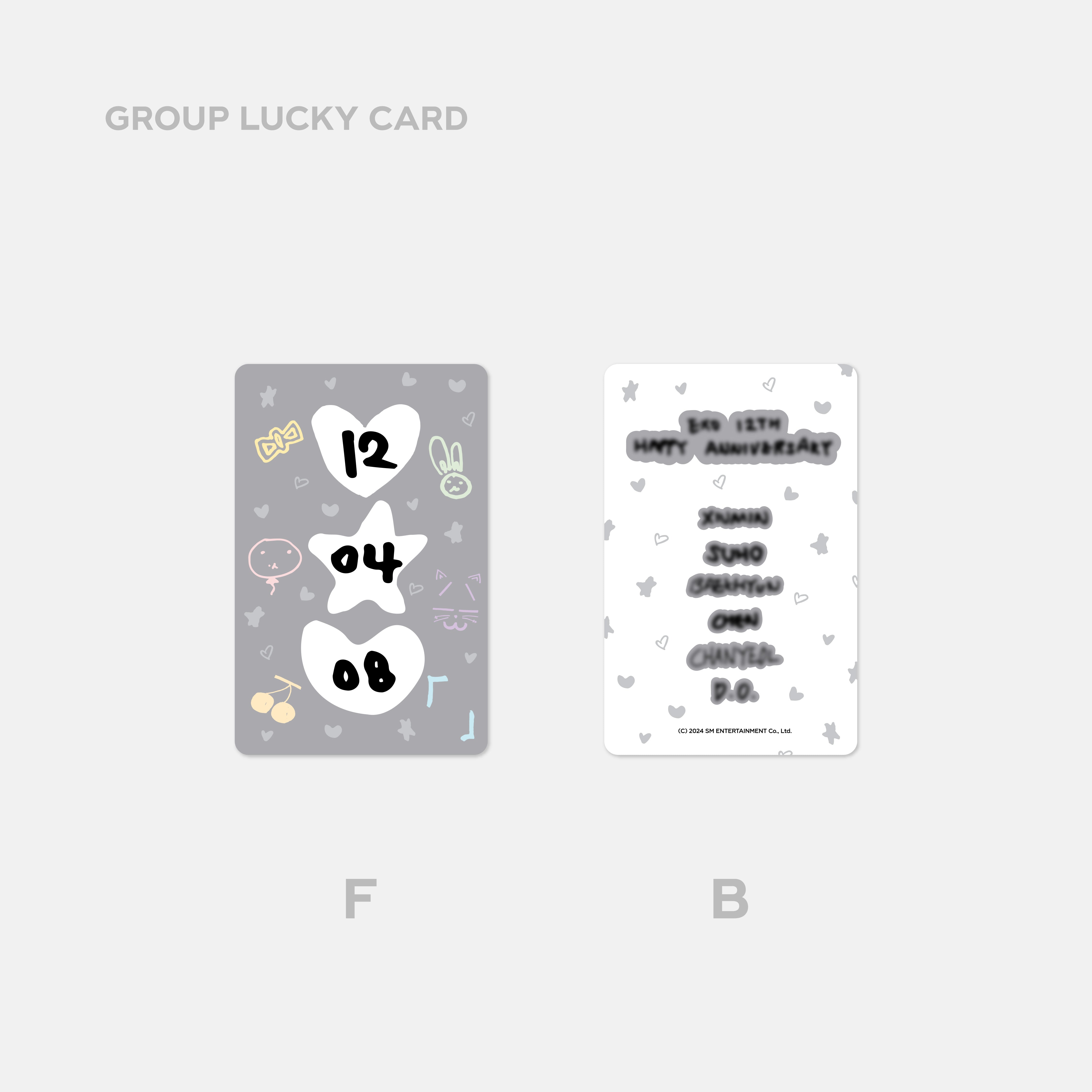 EXO 12th Anniversary Lucky Card Set - K-Pop Collectible Merchandise for Fans, Gifts & Memorabilia | Perfect for Concerts, Birthdays & K-Pop Collections