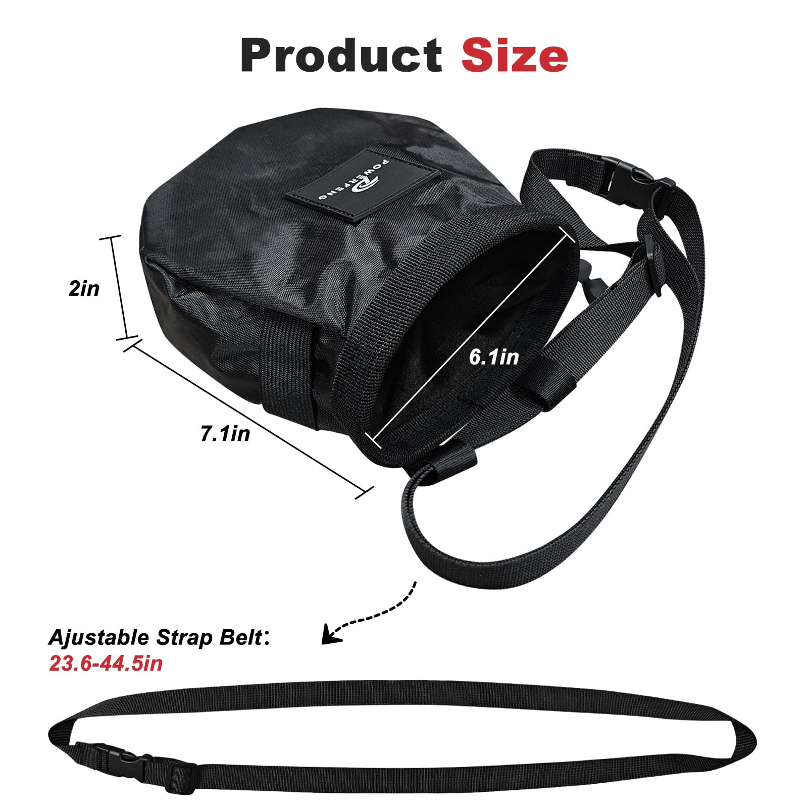 Premium Chalk Bag for Rock Climbing & Bouldering - Durable Outdoor Climbing Gear with Chalk Ball Holder for Men & Women - Perfect for Indoor Gym Training & Outdoor Adventures