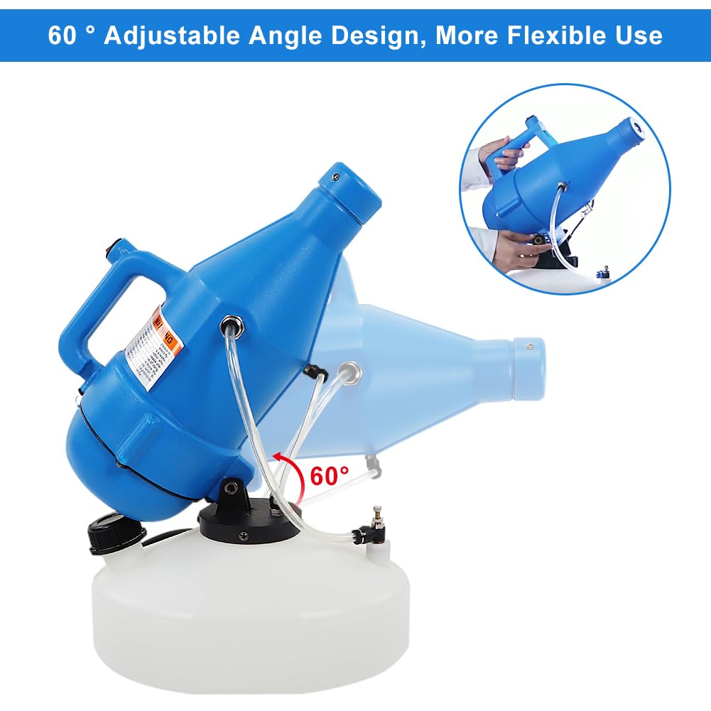 4.5L Electric ULV Portable Fogger Sprayer Machine - 32.8ft Spray Range, 110V Plug-in Cold Mist Sprayer for Yard, Garden, Hotel Disinfection & Pest Control - Ideal for Mosquito Repellent, Sanitizing, and Outdoor Cooling