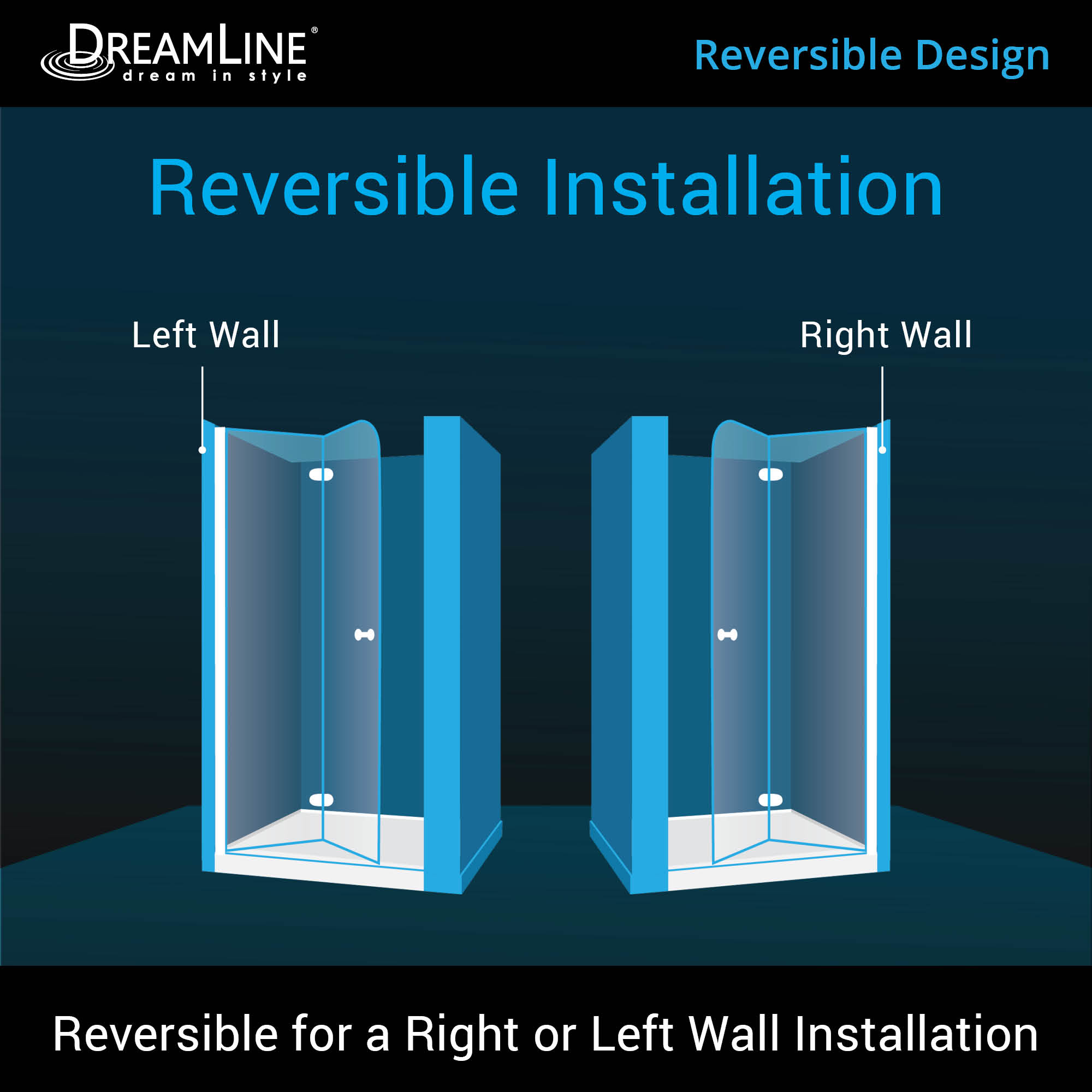 DreamLine Aqua Fold 36x36x74.75 Inch Frameless Bifold Shower Door with SlimLine Base Kit - Perfect for Small Bathrooms & Space-Saving Bathroom Remodels