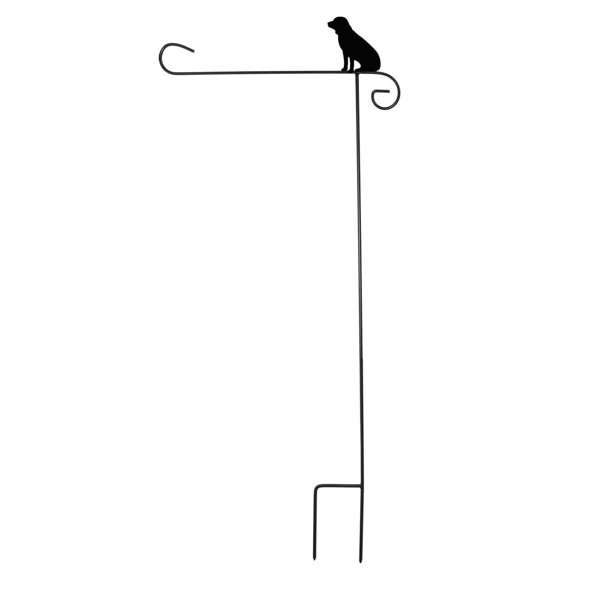 Briarwood Lane Wrought Iron Dog Garden Flag Stand - Durable Outdoor Yard Decor for Pet Lovers, Seasonal Display for Front Porch, Lawn & Garden Decorations