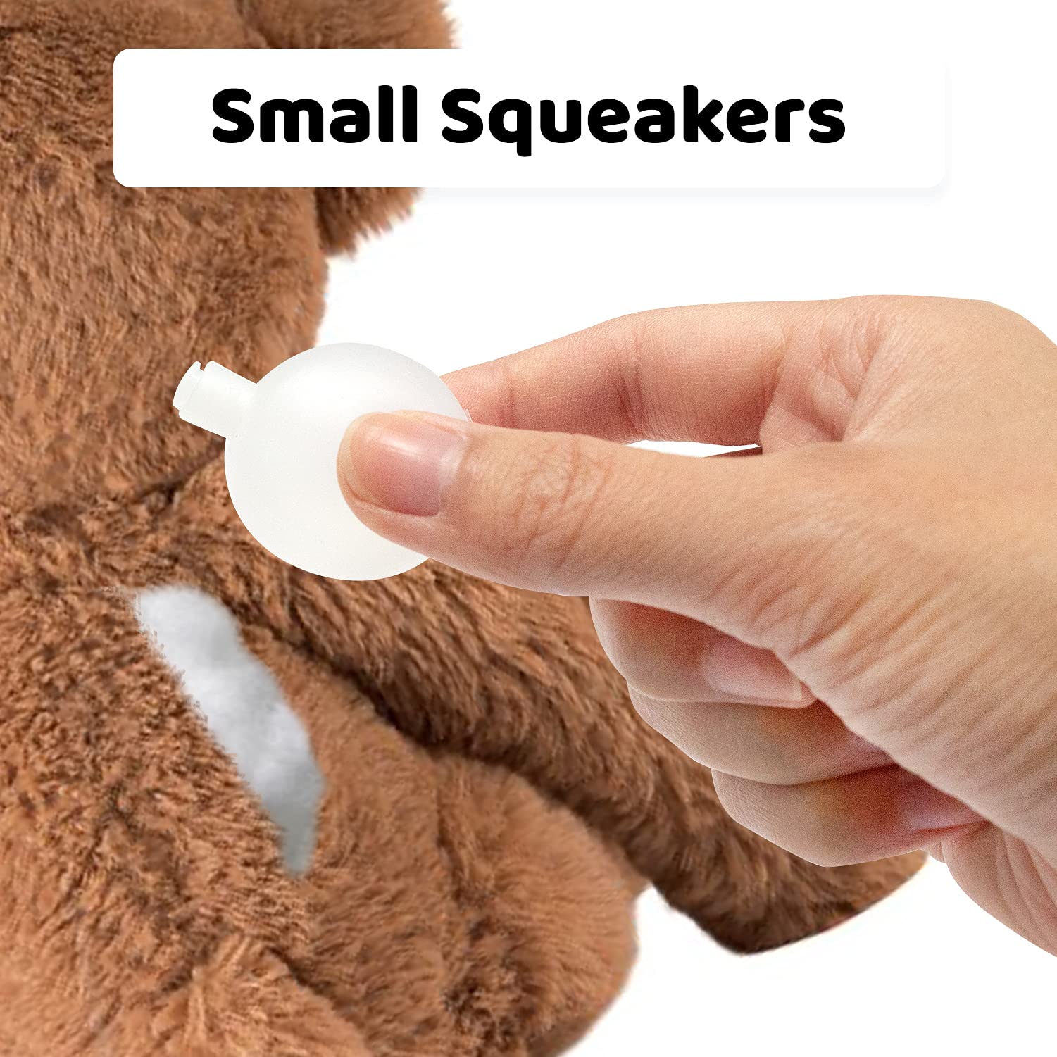 Downtown Pet Supply Dog Toy Squeakers - 20 Pack Small Replacement Squeakers (1.25 Inch Diameter) for Repairing Squeaky Dog Toys, Cat Toys & Baby Toys - Perfect for DIY Pet Toys & Arts & Crafts Projects - Great for Chew-Resistant Toy Maintenance & Creative Crafting