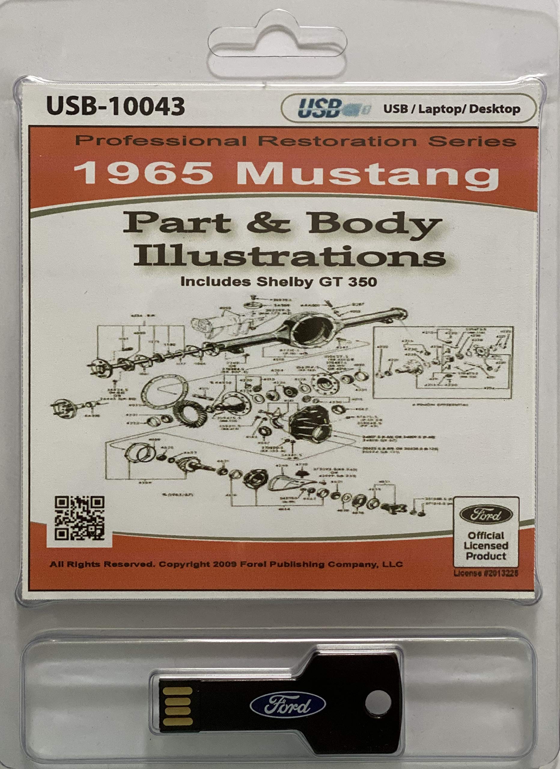 1965 Ford Mustang Restoration Parts & Body Diagrams - Digital Download (USB) - Perfect for Classic Car Restoration Projects & DIY Enthusiasts