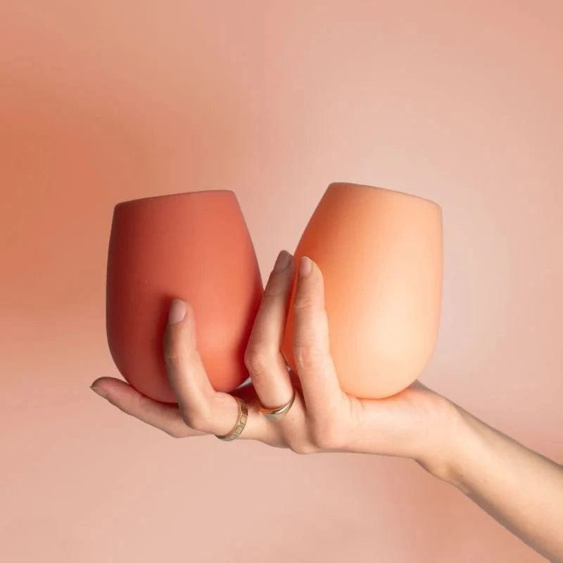 Fegg Terra & Peach Silicone Glasses - Shatterproof, BPA-Free, Flexible Eyewear for Outdoor Sports, Beach, and Pool Activities