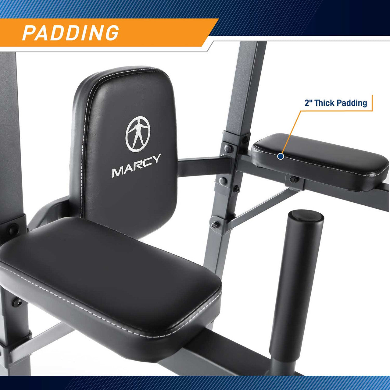 Marcy Power Tower TC 3515 - Adjustable Dip Station for Home Gym, Pull Up Bar & Push Up Stand - Perfect for Strength Training & Bodyweight Exercises at Home