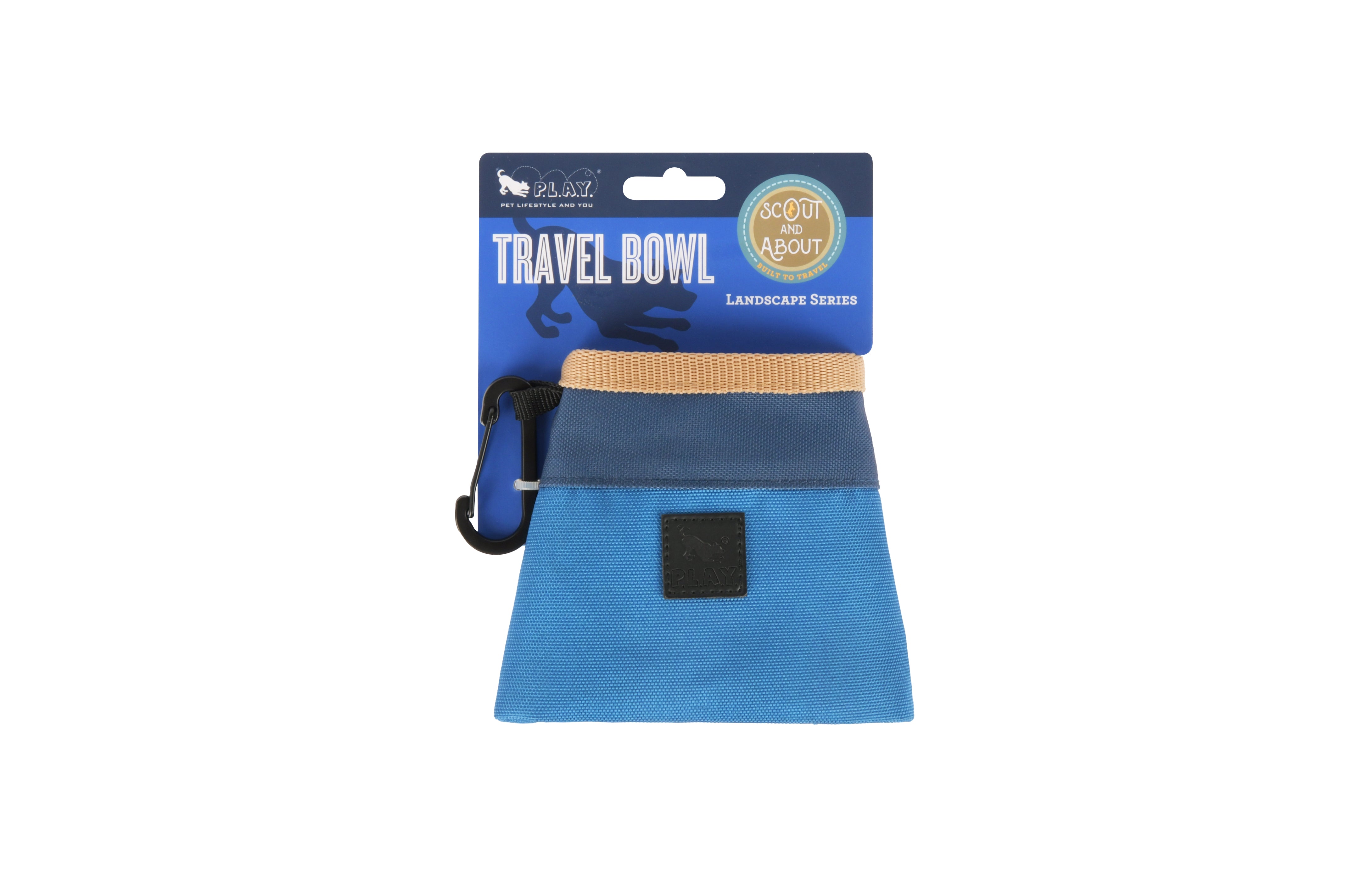 P.L.A.Y. Landscape Dog Travel Bowl - Portable Collapsible Pet Water & Food Dish for Hiking, Camping, and Outdoor Adventures