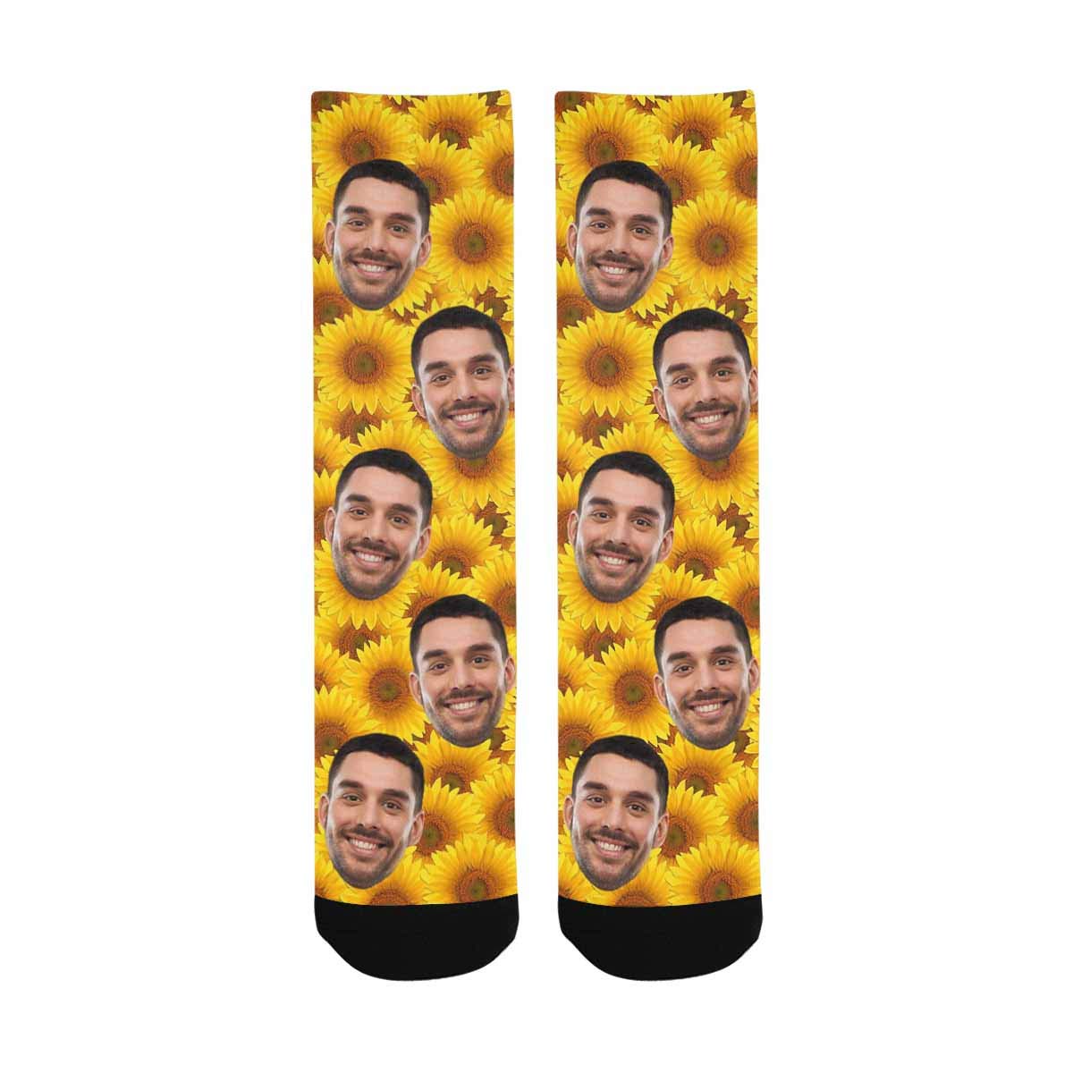 Custom Photo Print Sublimated Crew Socks - Personalized Funny Face Socks for Men & Women - Perfect for Gifts, Cosplay, and Sports Enthusiasts