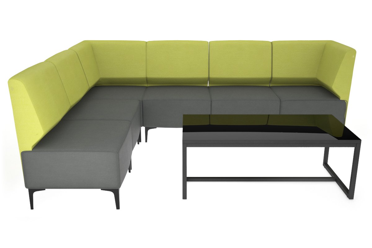 Modern L-Shaped Reception Lounge Sofa for Office Waiting Areas - Comfortable Visitor Seating with Stylish Design