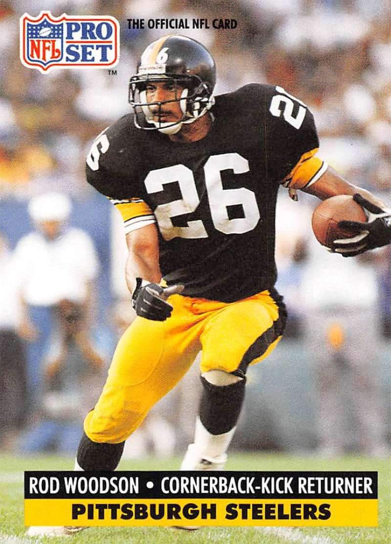 1991 Pro Set Football Card #278 Rod Woodson Pittsburgh Steelers - Official NFL Trading Card for Collectors & Fans - Perfect for Sports Memorabilia Displays & Trading