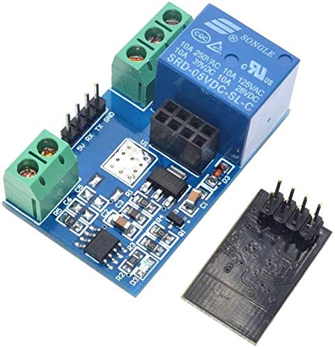 HiLetgo ESP8266 ESP-01 5V WiFi Relay Module with IoT App Control - Smart Home Automation Device for Remote Lighting, Security Systems & Appliance Control