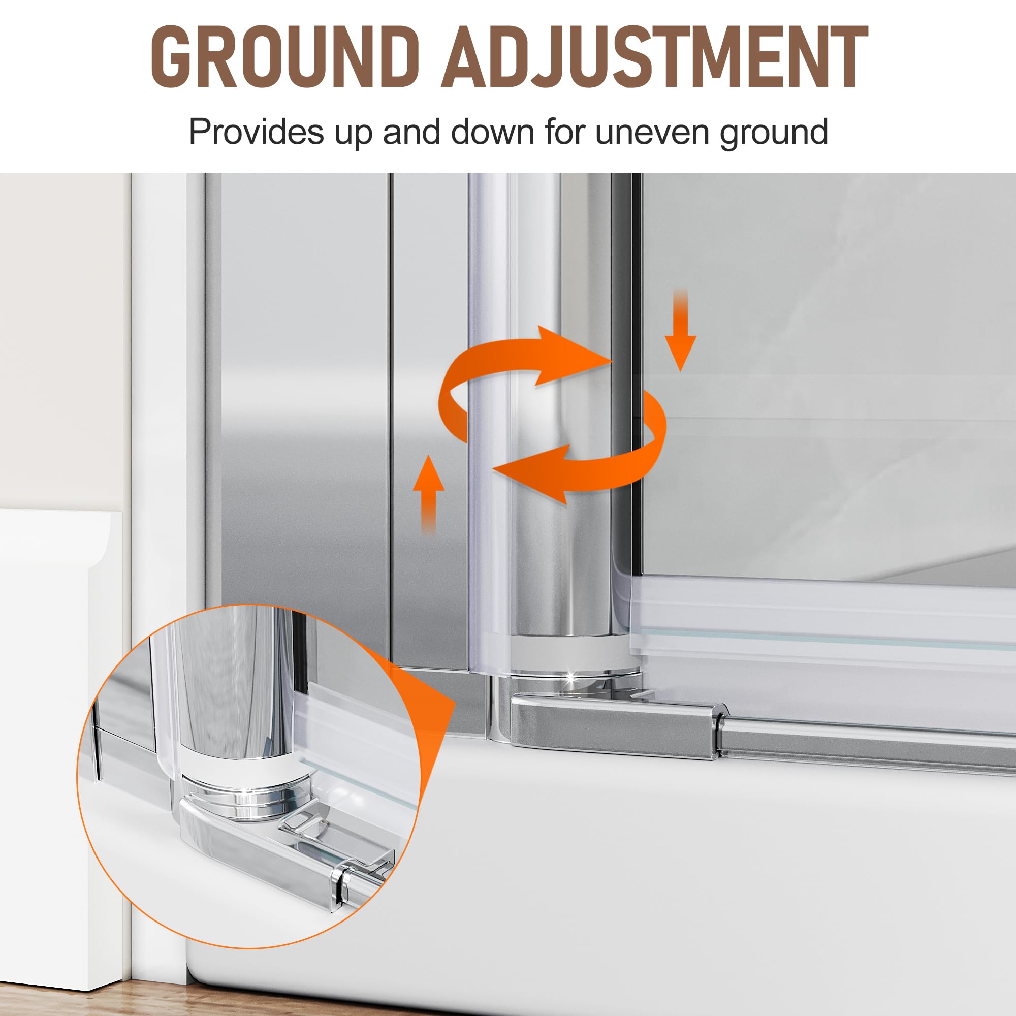 **SUNNY SHOWER Adjustable 29.5-31 in. W x 72 in. H Frameless Pivot Shower Door - Chrome Finish, Certified Clear Tempered Glass Shower Enclosure for Bathroom & Modern Home**    **优化后标题（符合SEO规范）:**   **SUNNY SHOWER Adjustable Frameless Pivot Shower Door - 29.5-31 in. Width x 72 in. Height, Chrome Finish, Certified Clear Tempered Glass - Perfect for Modern Bathroom & Spa-Like Shower Enclosure**    （注：原标题中的 