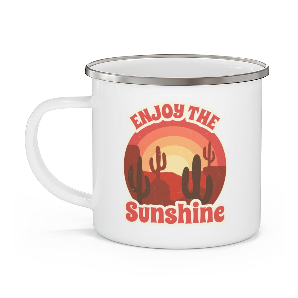 Premium Enamel Camping Mug for Coffee & Tea - Durable Travel Mug for Outdoor Adventures, Camping, Hiking & Road Trips - Perfect Midwest Gift for Nature Lovers