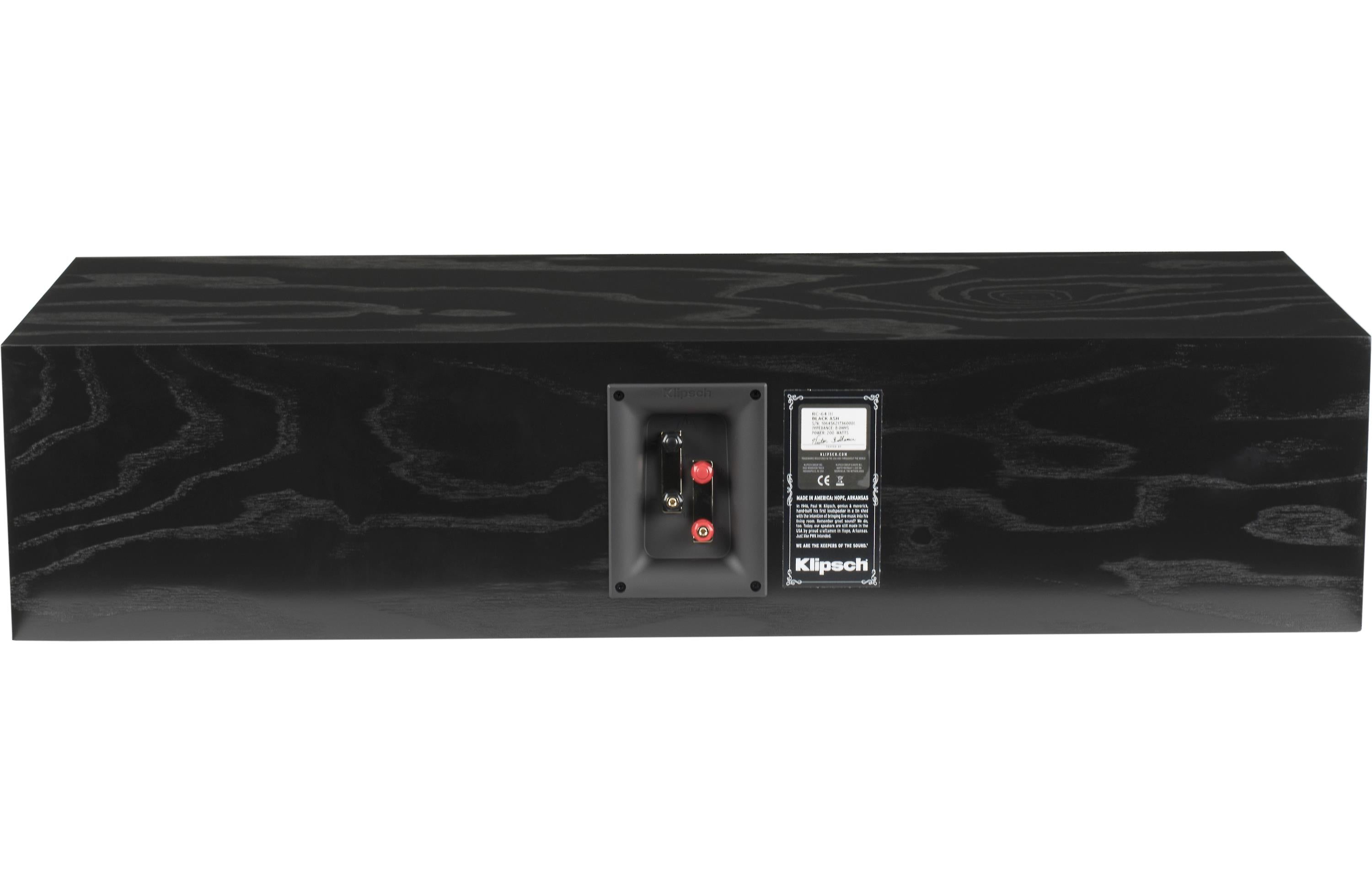 Klipsch RC-64 III High-Performance Center Channel Speaker for Home Theater & Dolby Atmos - Premium Sound for Movies, Music & Gaming