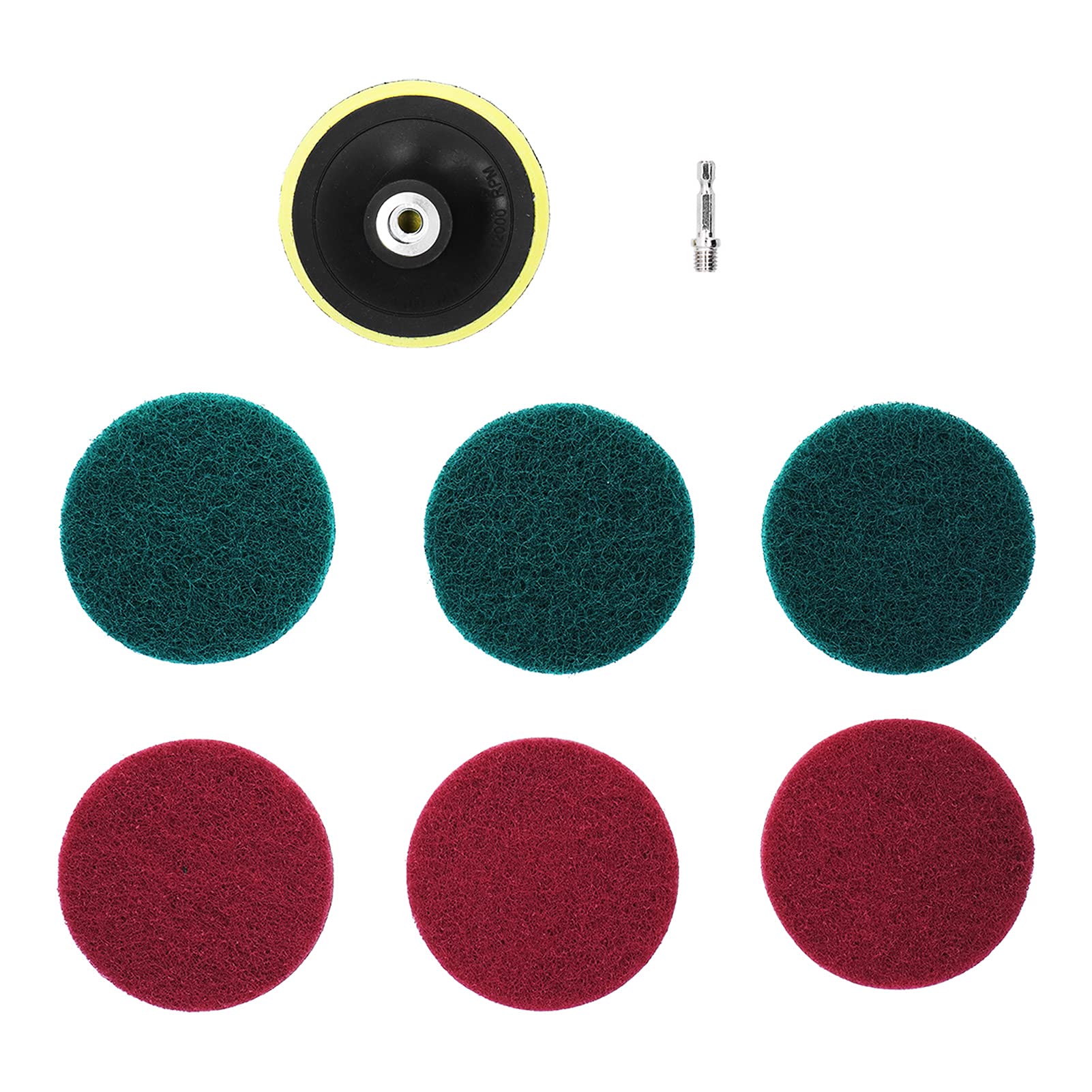 7-Piece Drill Power Brush Attachment Set - Heavy Duty Tile Scrubber, Scouring Pads & Cleaning Kit for Kitchen, Bathroom, Car, Grout, Carpet, Shower, Tub & Grill - Perfect for Deep Cleaning, Sanding & Surface Restoration