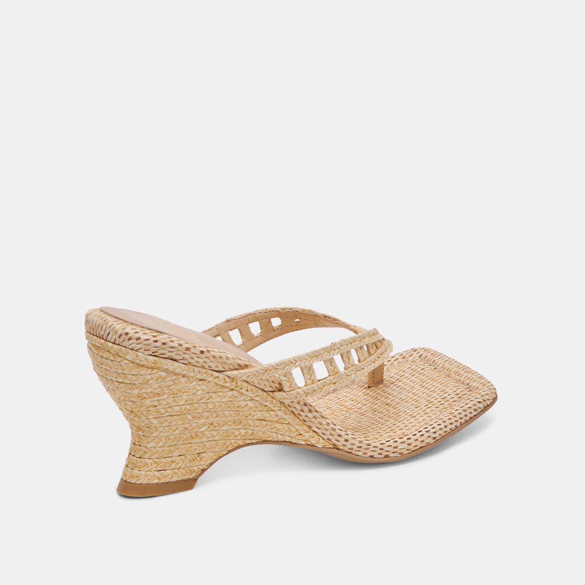 NULLAH WEDGES LT NATURAL RAFFIA Sandals - Women's Comfortable Summer Wedge Shoes for Beach, Vacation & Outdoor Wear