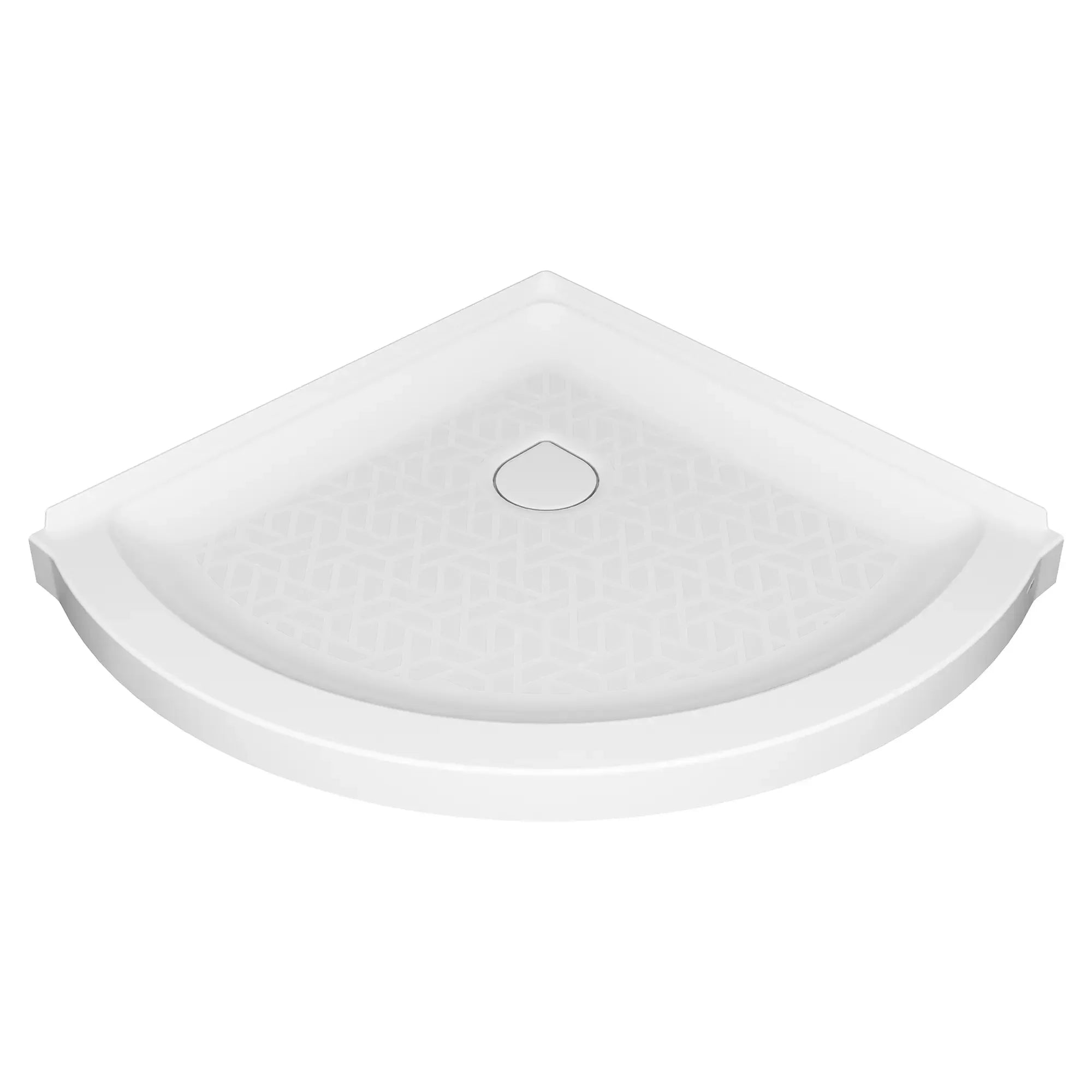 36 Inch Curved Shower Base with Center Drain - Slip-Resistant Bathroom Floor Pan for Walk-In Showers | Perfect for Modern Bathroom Renovations & ADA Compliant Installations