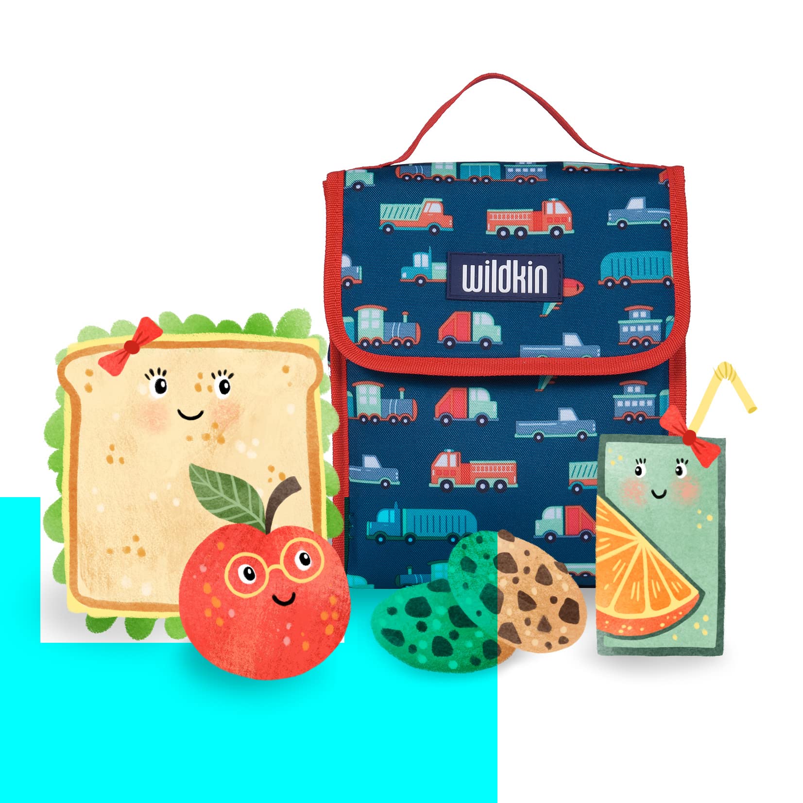 Wildkin Kids Insulated Lunch Bag - Reusable Thermal Lunch Box for School, Travel & Picnics - Keeps Food Hot or Cold for Hours - Perfect for School Lunches, Road Trips & Outdoor Adventures
