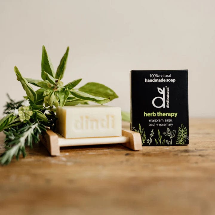 Dindi Naturals Herbal Therapy Soap Bar 110g - Organic, Handmade, Vegan - Perfect for Sensitive Skin & Aromatherapy at Home