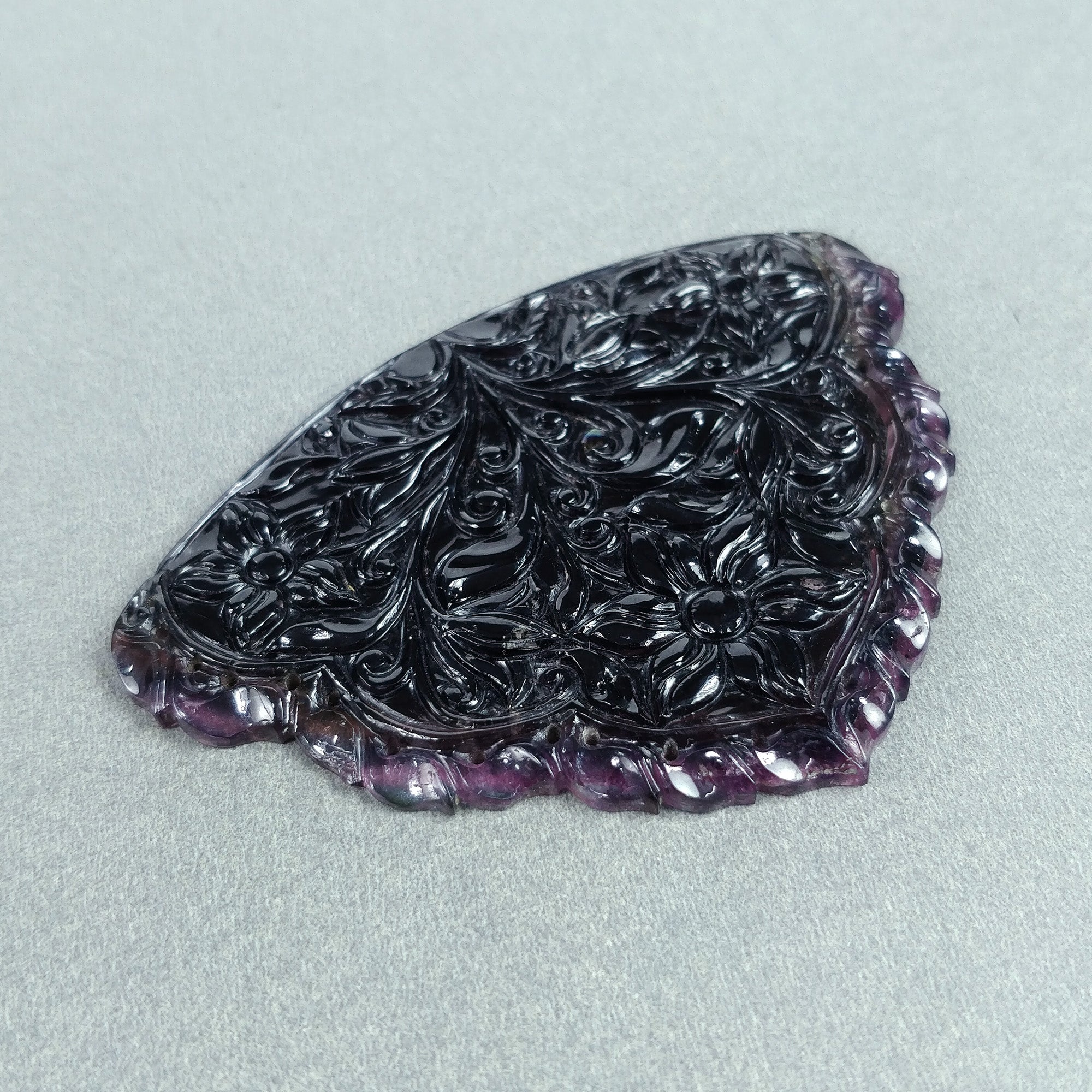 151.00cts Natural Untreated Pink Tourmaline Hand Carved Flower Gemstone - Rare Watermelon Tourmaline Carving 80x59mm (Video Included) | Perfect for Jewelry Making, Crystal Collection & Spiritual Healing