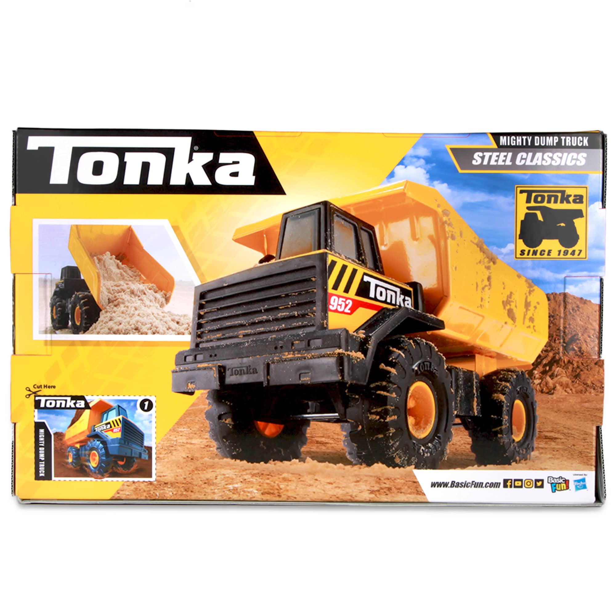 Tonka Mighty Dump Truck - Heavy Duty Steel Construction Toy for Kids Ages 3+ | Outdoor Sandbox, Construction Site & Backyard Play | Durable Pretend Play Vehicle for Boys and Girls