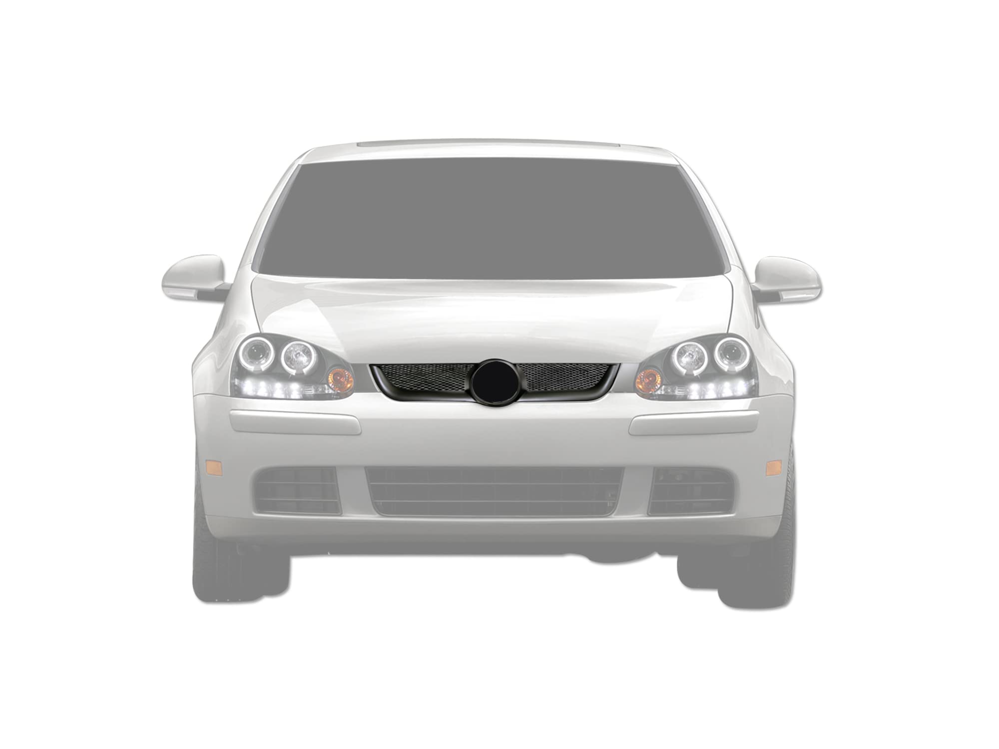Armordillo USA 7165403 Mesh Front Grill Grille - Matte Black Compatible with 2006-2009 Volkswagen Rabbit | Upgrade Your Car's Style for Street Racing & Car Shows