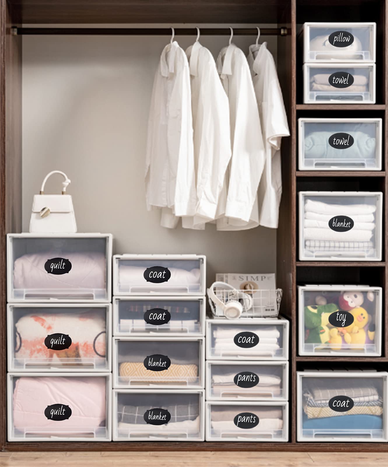 Reusable Chalkboard Labels (120 Pcs) with Liquid Erasable Pen - Removable Waterproof Stickers for Storage Bins, Mason Jars, Bottles & Pantry Organization - Perfect for Home, Office & Classroom Use
