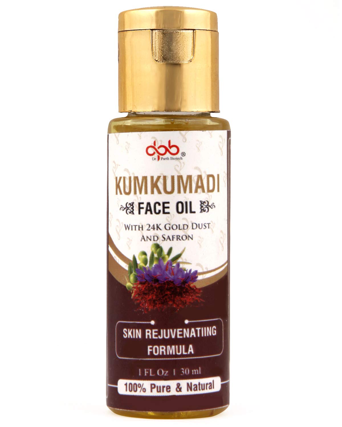 DR. PARTH BIOTECH Kumkumadi Face Oil 30ml - Ayurvedic Beauty Oil for Acne, Pimples, Dark Spots & Blackheads | Brightens & Glows Skin | Perfect for Daily Skincare Routine & Nighttime Treatment