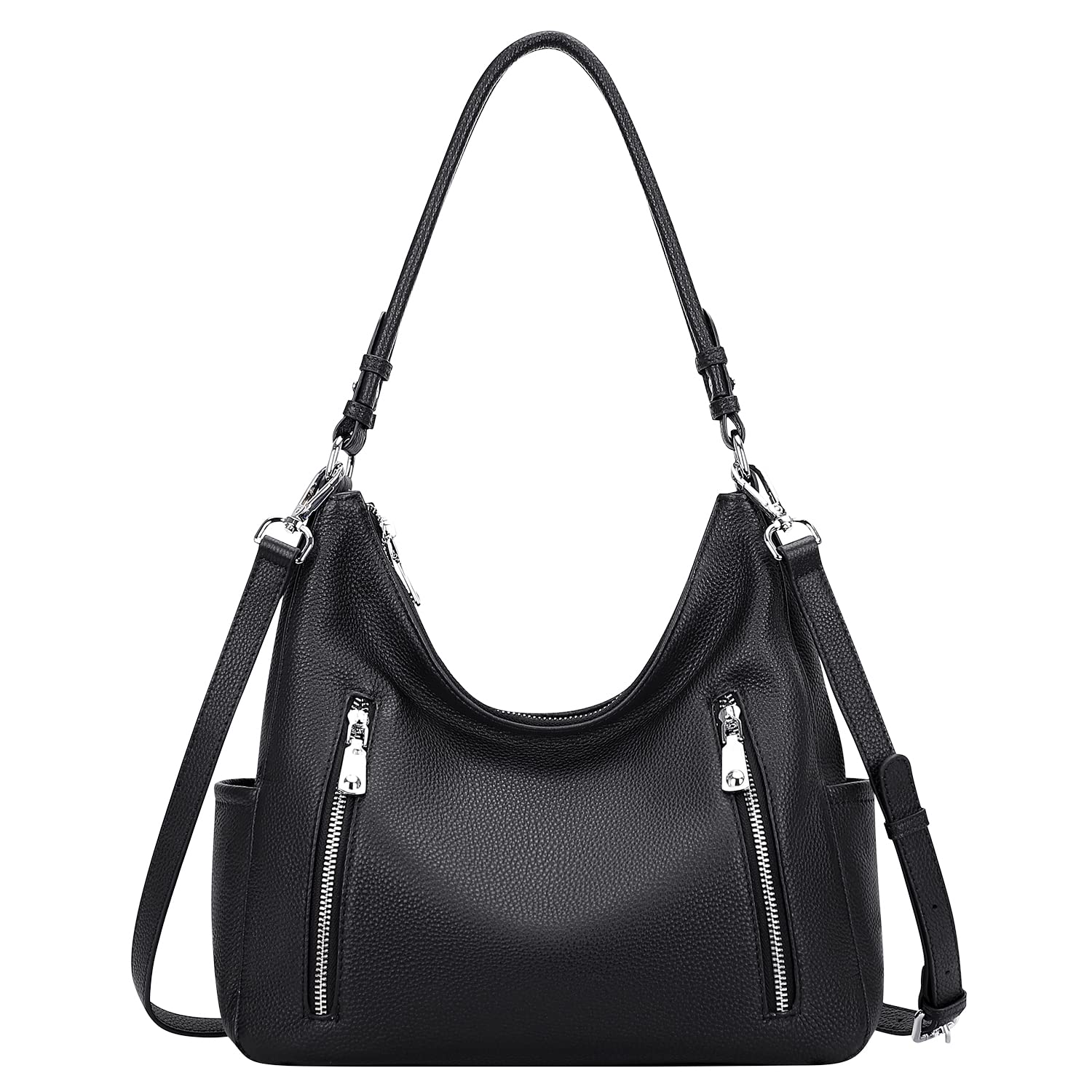 Genuine Leather Hobo Shoulder Bag for Women - Crossbody Purse for Daily Use